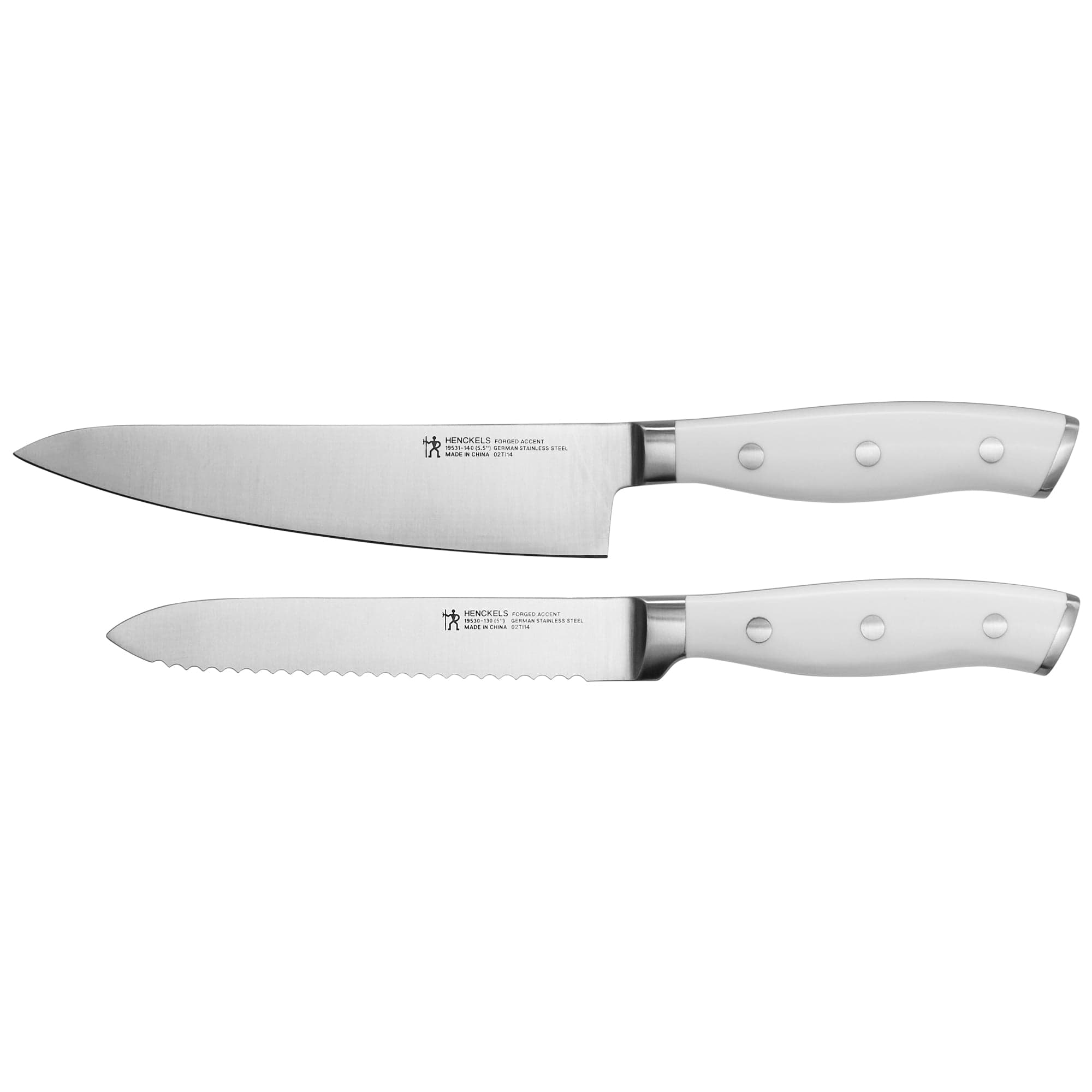 Henckels Forged Accent 2-pc Prep Knife Set - White Handle