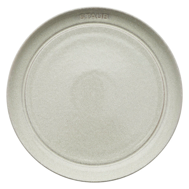 Staub Ceramic Dinnerware 4-pc 9-inch Salad Plate Set - White Truffle