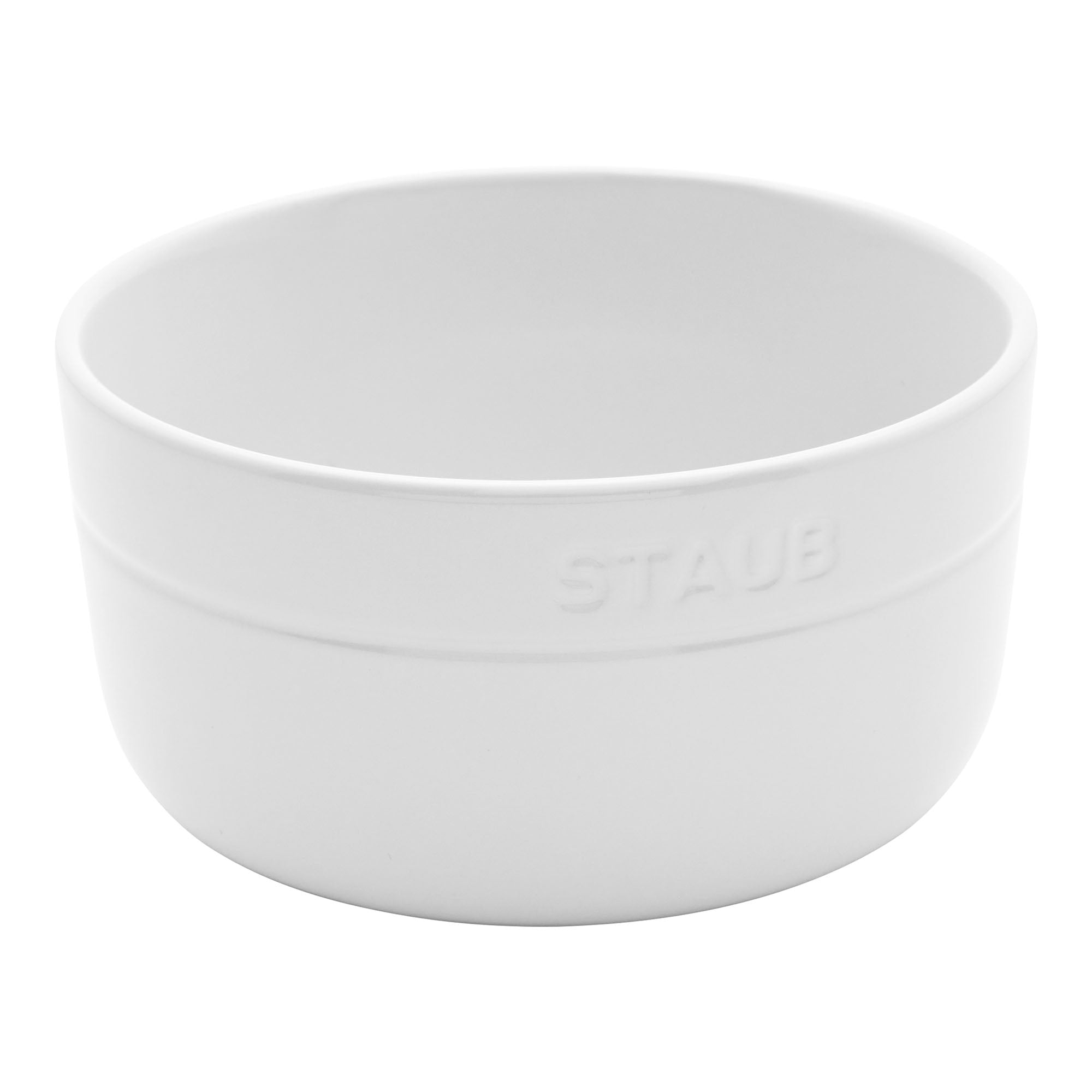 Staub Ceramic Dinnerware 4-pc 5-inch Cereal Bowl Set - White