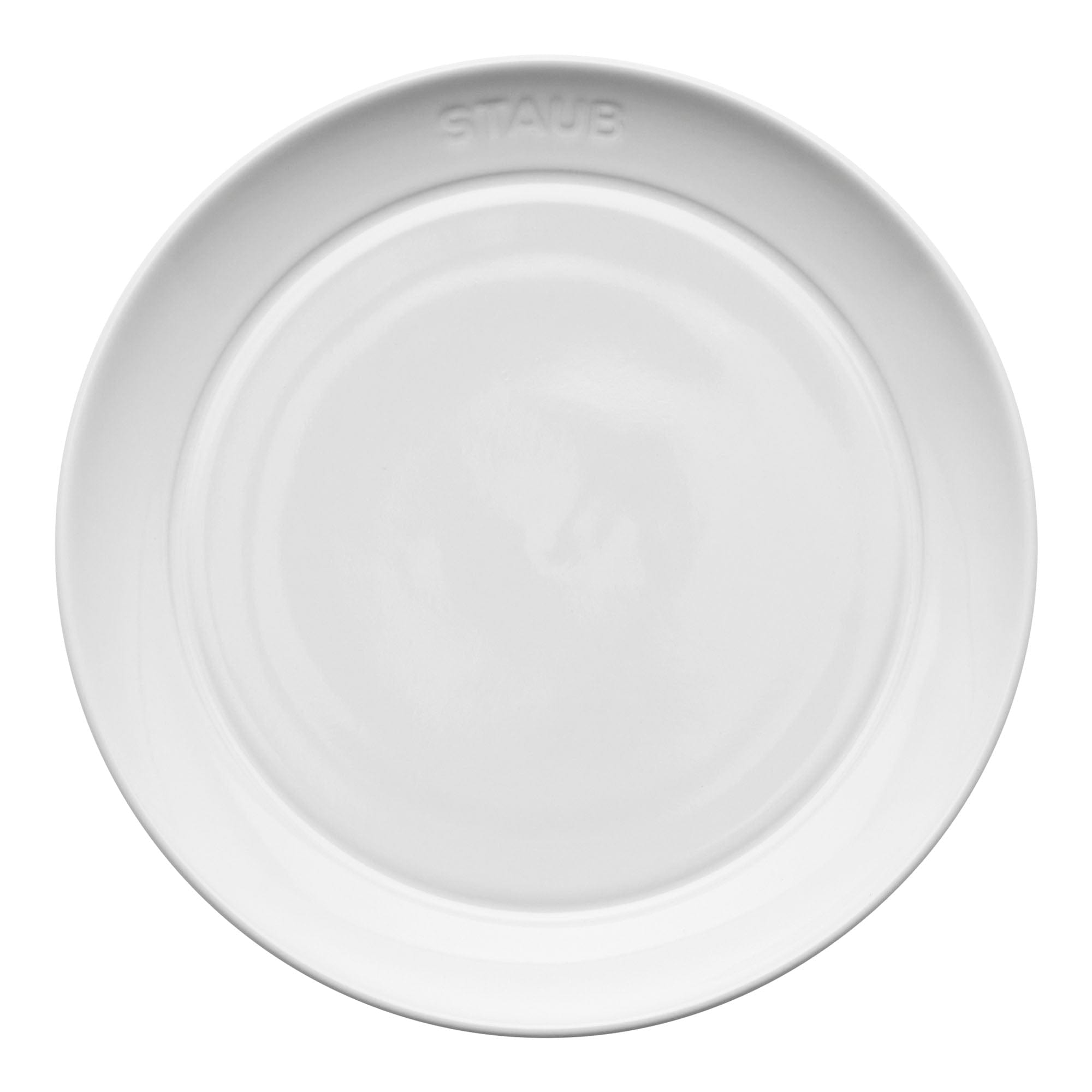 Staub Ceramic Dinnerware 4-pc 6-inch Appetizer Plate Set - White