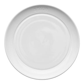 Staub Ceramic Dinnerware 4-pc 6-inch Appetizer Plate Set - White