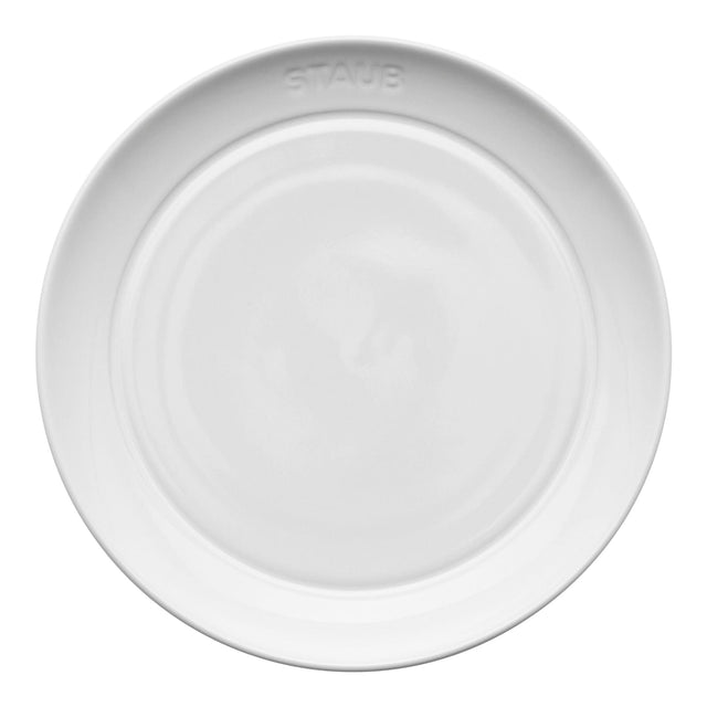 Staub Ceramic Dinnerware 4-pc 6-inch Appetizer Plate Set - White