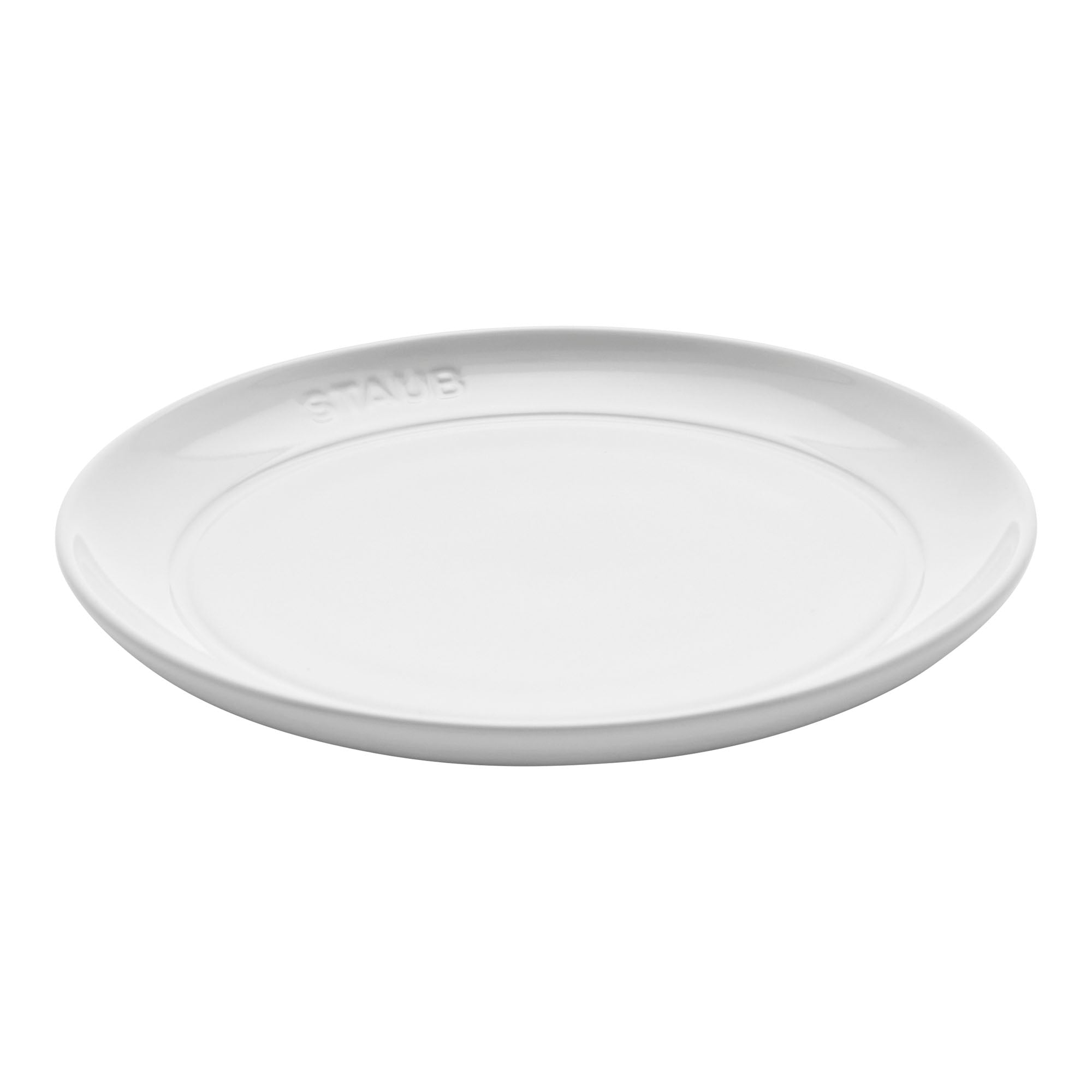 Staub Ceramic Dinnerware 4-pc 6-inch Appetizer Plate Set - White