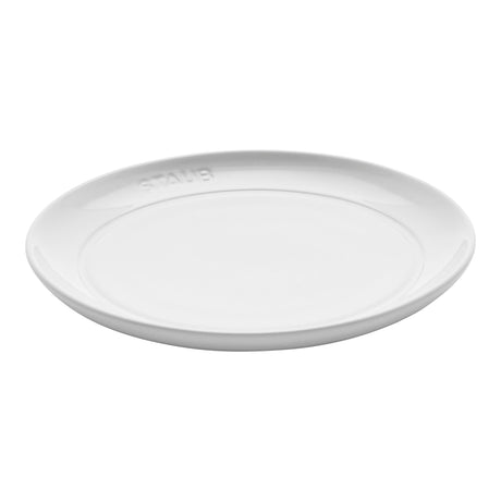 Staub Ceramic Dinnerware 4-pc 6-inch Appetizer Plate Set - White
