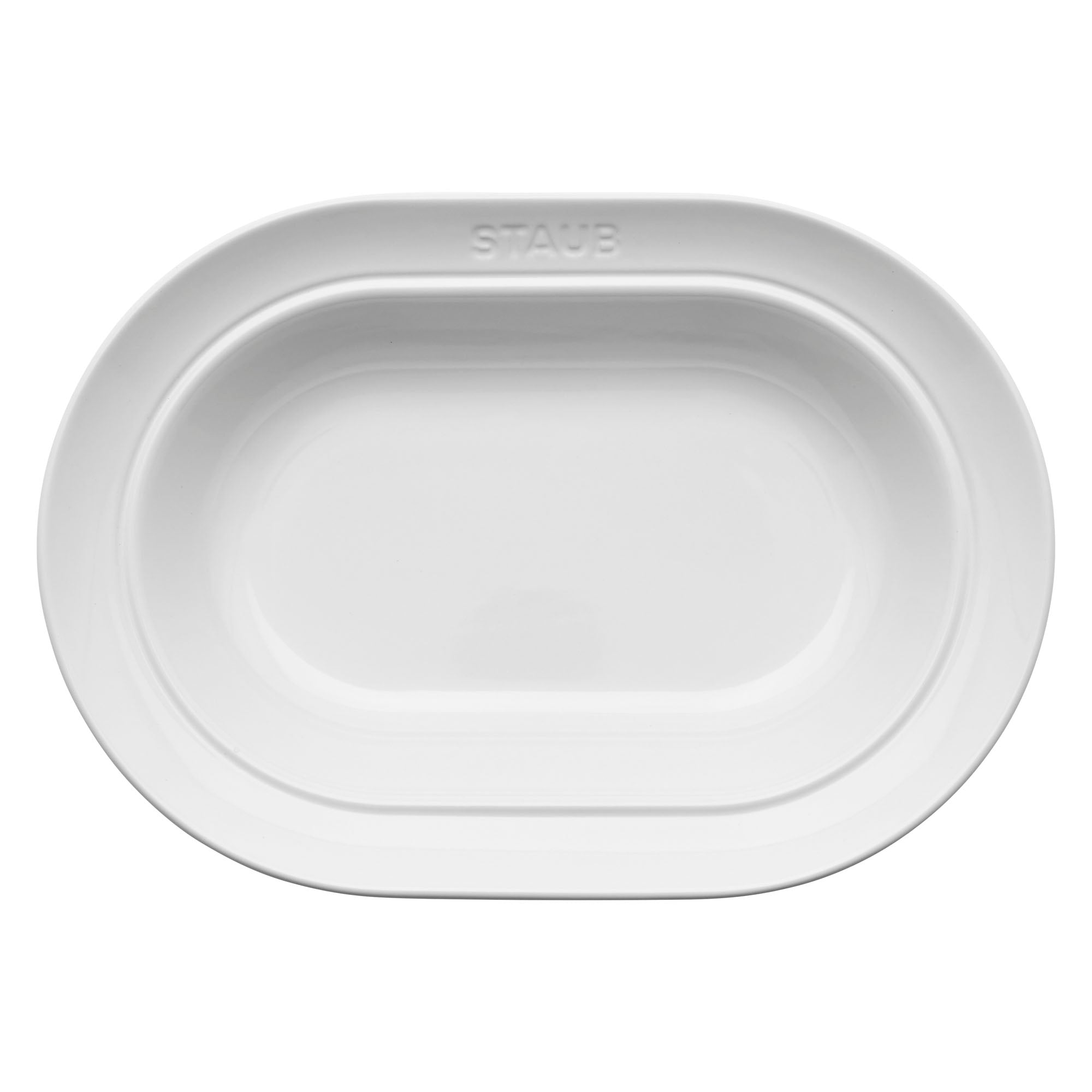 Staub Ceramic Dinnerware 10-inch Oval Serving Dish - White