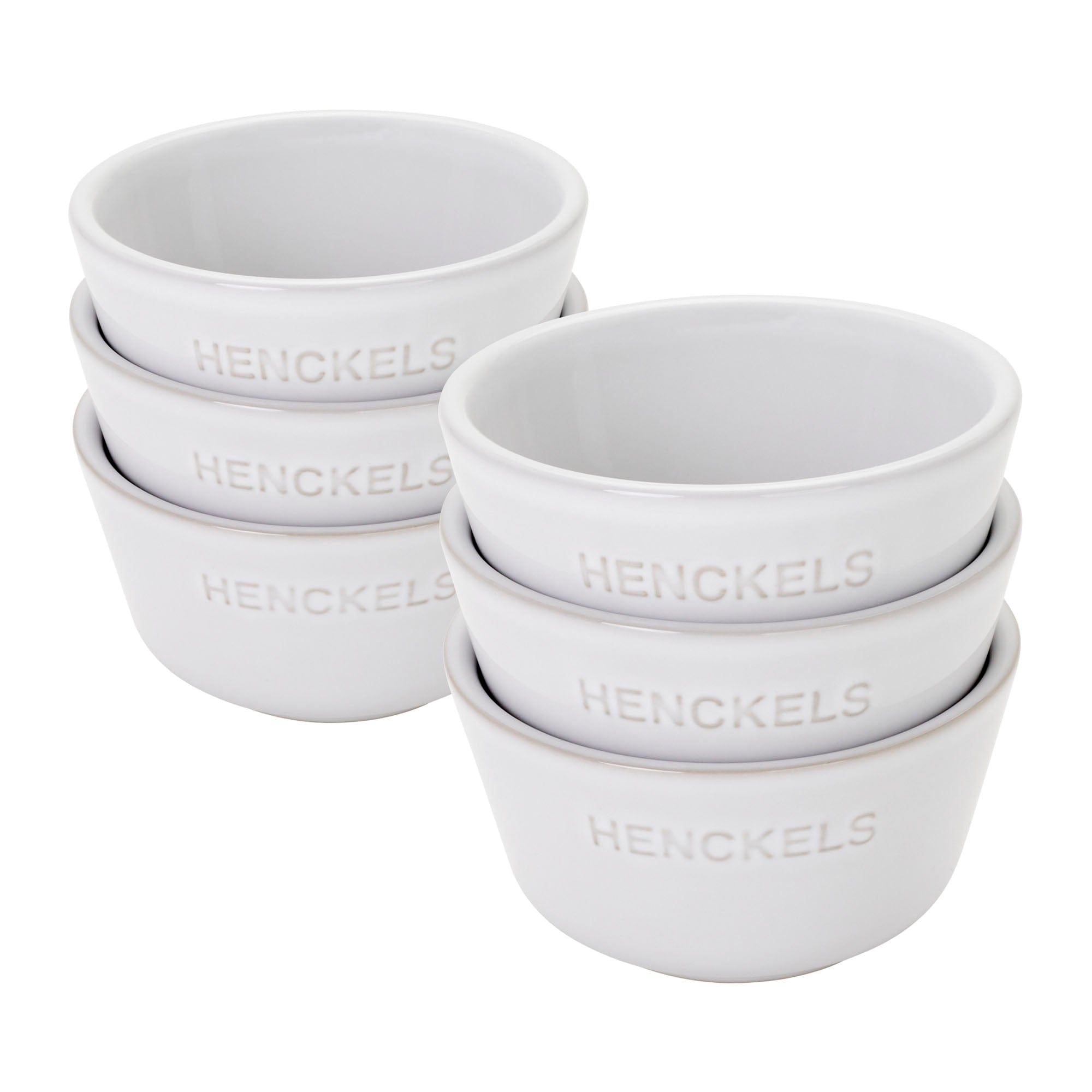 Henckels Ceramic 6-pc Round Ramekin Set - White