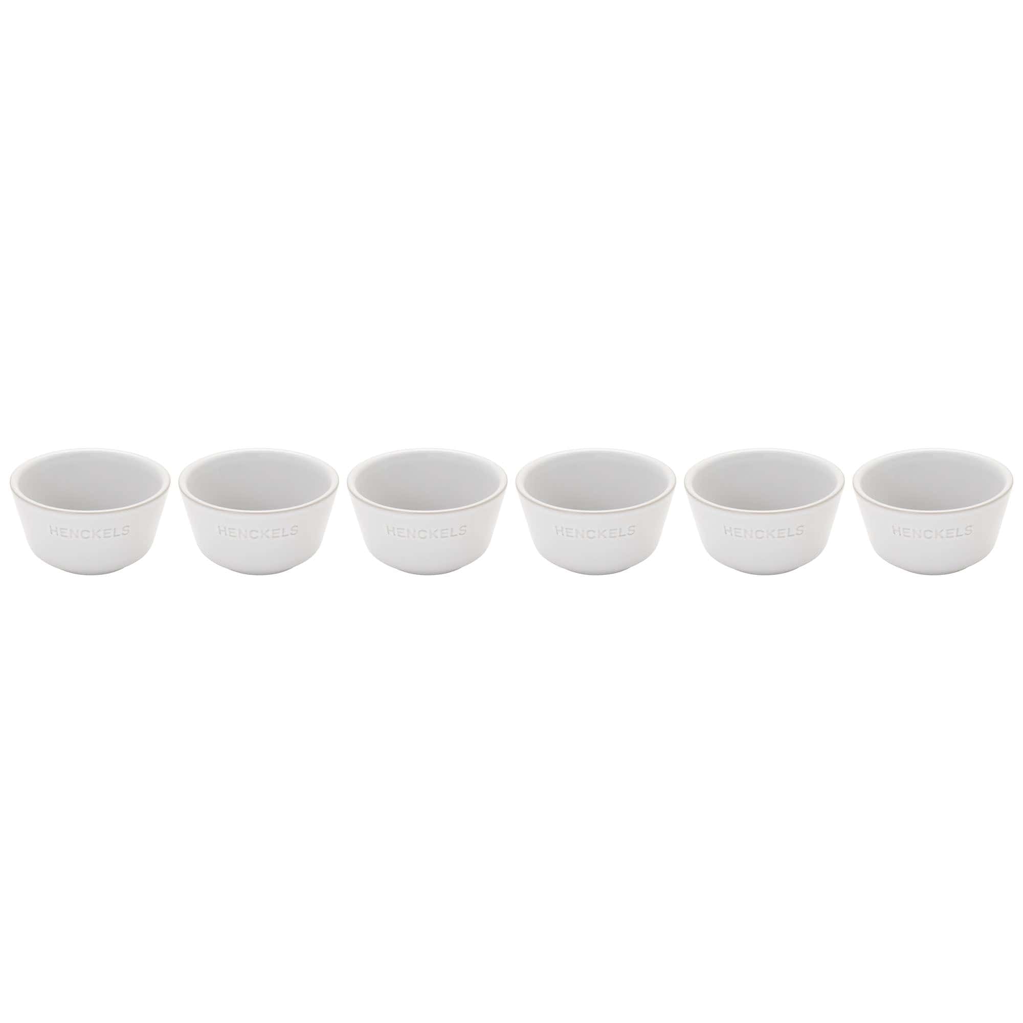 Henckels Ceramic 6-pc Round Ramekin Set - White