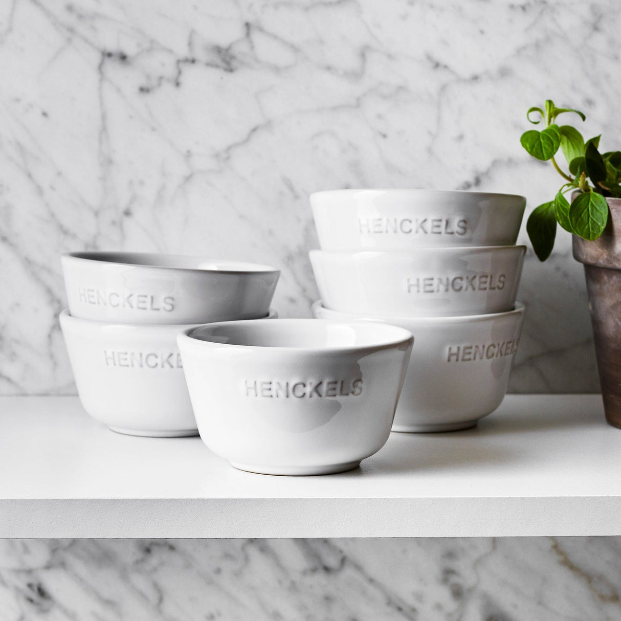 Henckels Ceramic 6-pc Round Ramekin Set - White