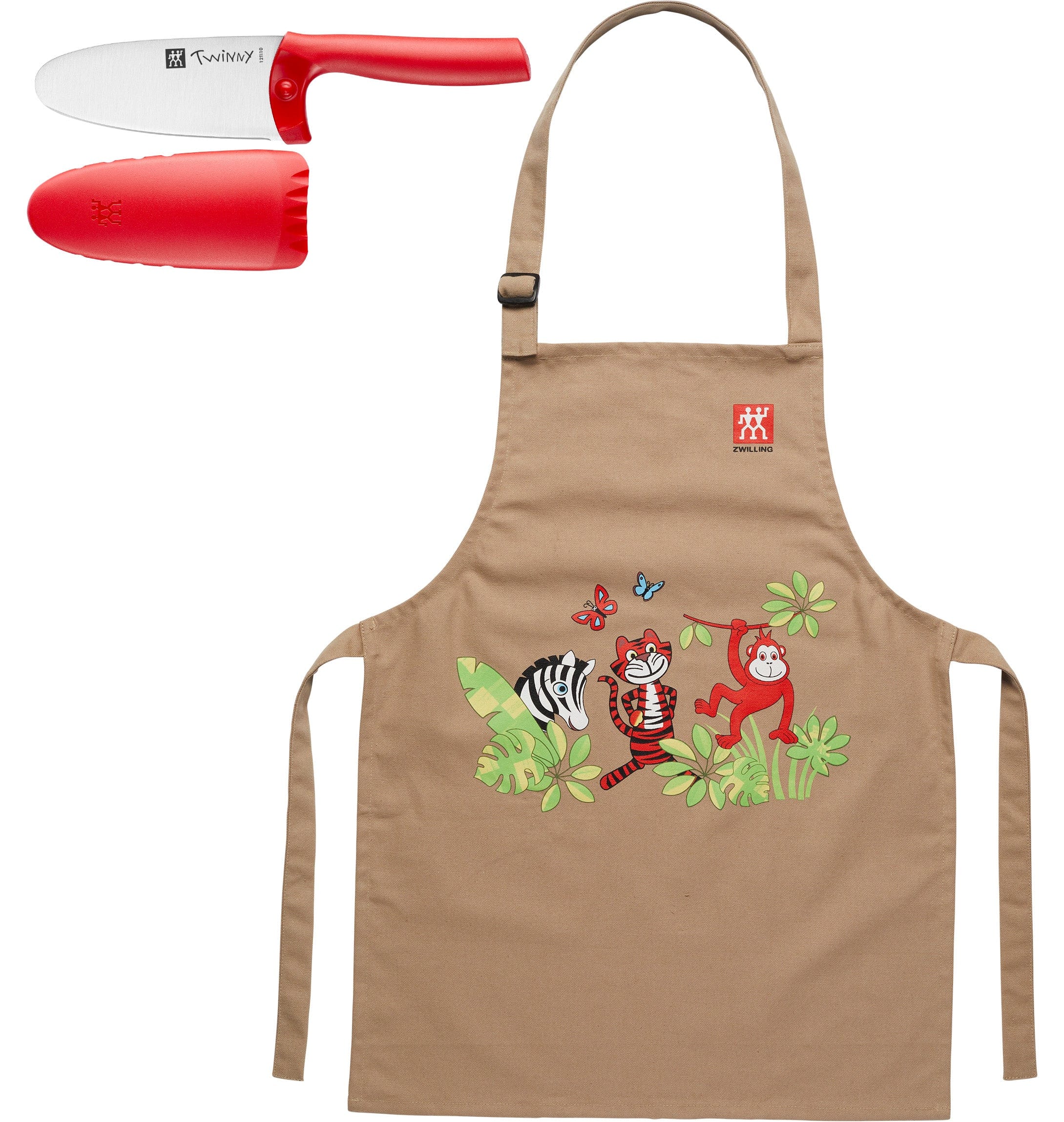 Zwilling Twinny Kids Chefs Knife and Apron 2-pc set - Red