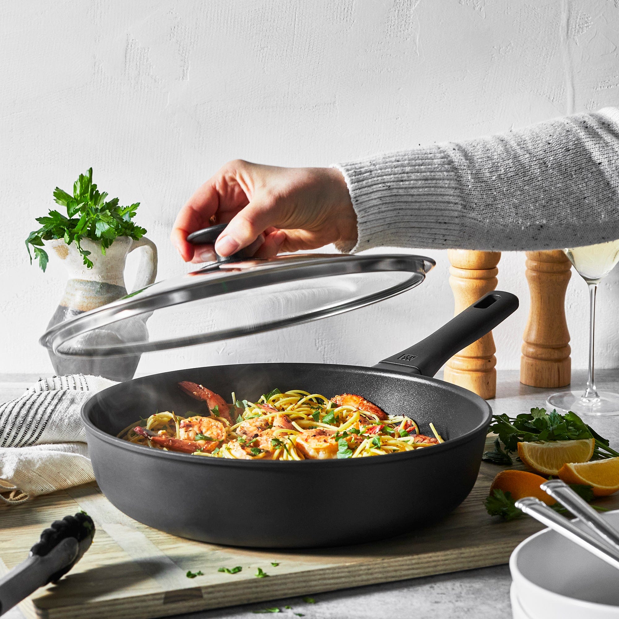 Zwilling Madura Plus Forged 4-qt Aluminum Nonstick Saute Pan with Lid