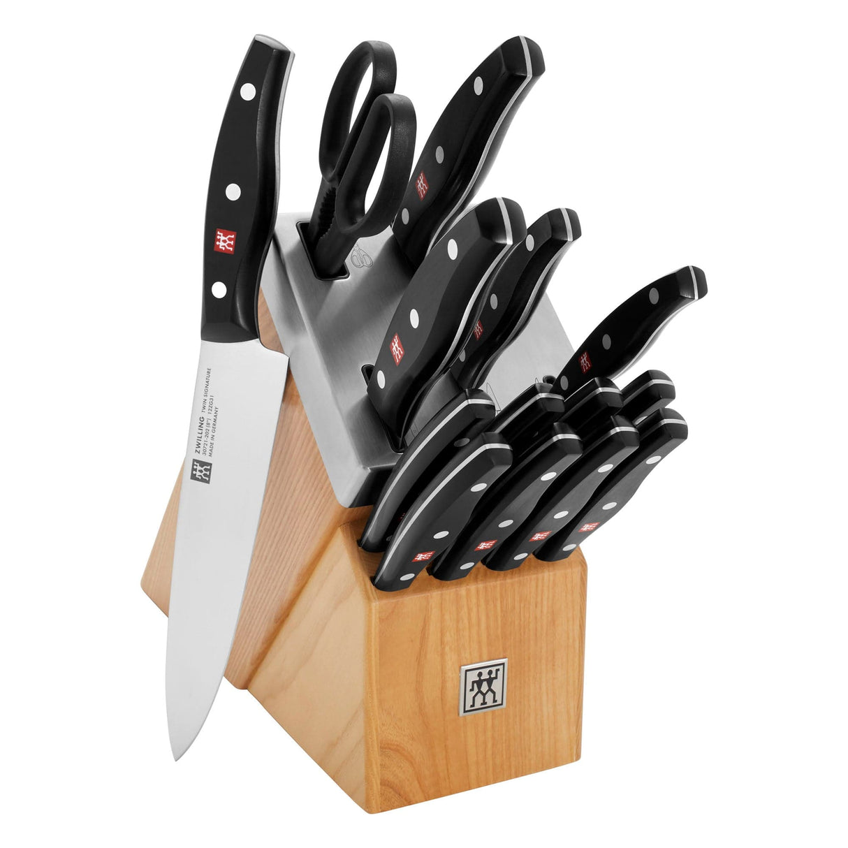 Zwilling Twin Signature 15-pc Self-Sharpening Knife Block Set - Natural