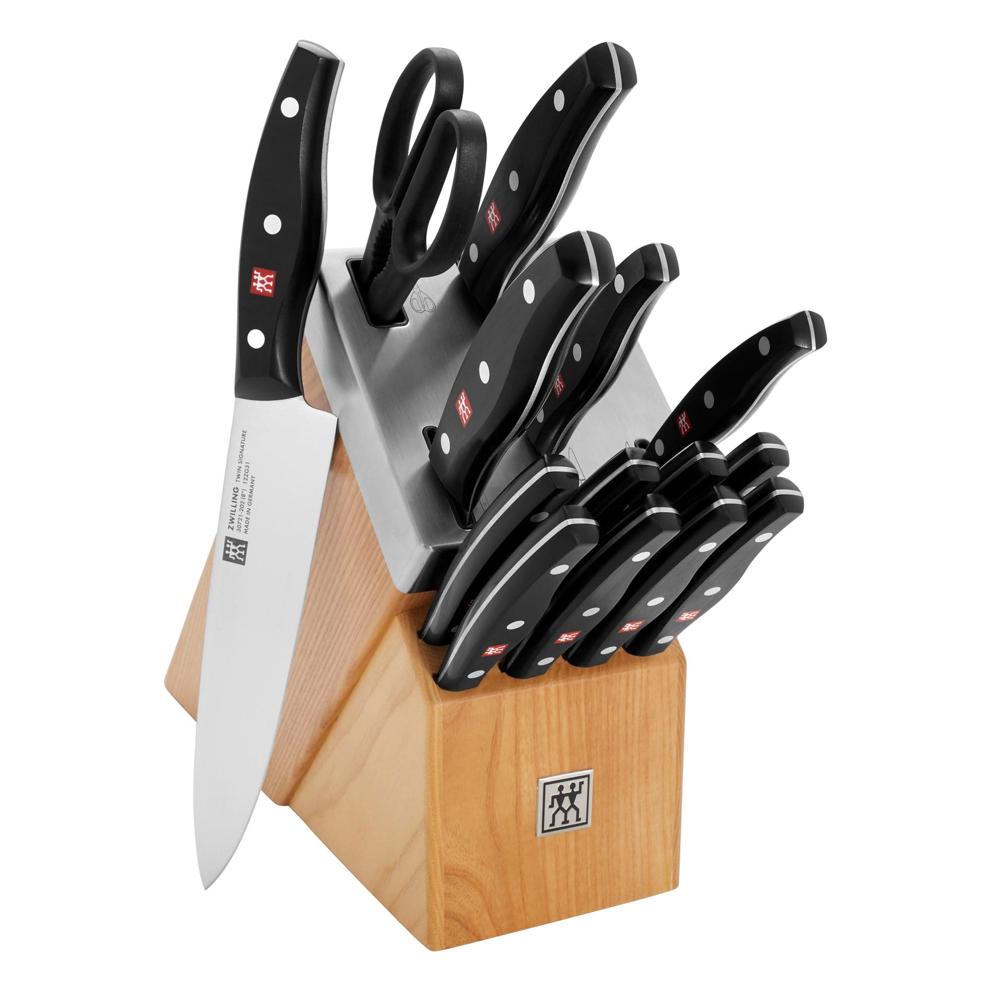 Zwilling Twin Signature 15-pc Self-Sharpening Knife Block Set - Natural