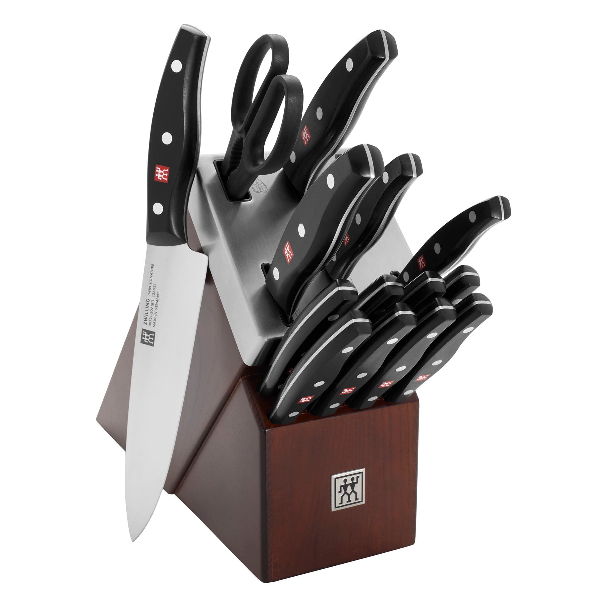 Zwilling Twin Signature 15-pc Self-Sharpening Knife Block Set - Brown