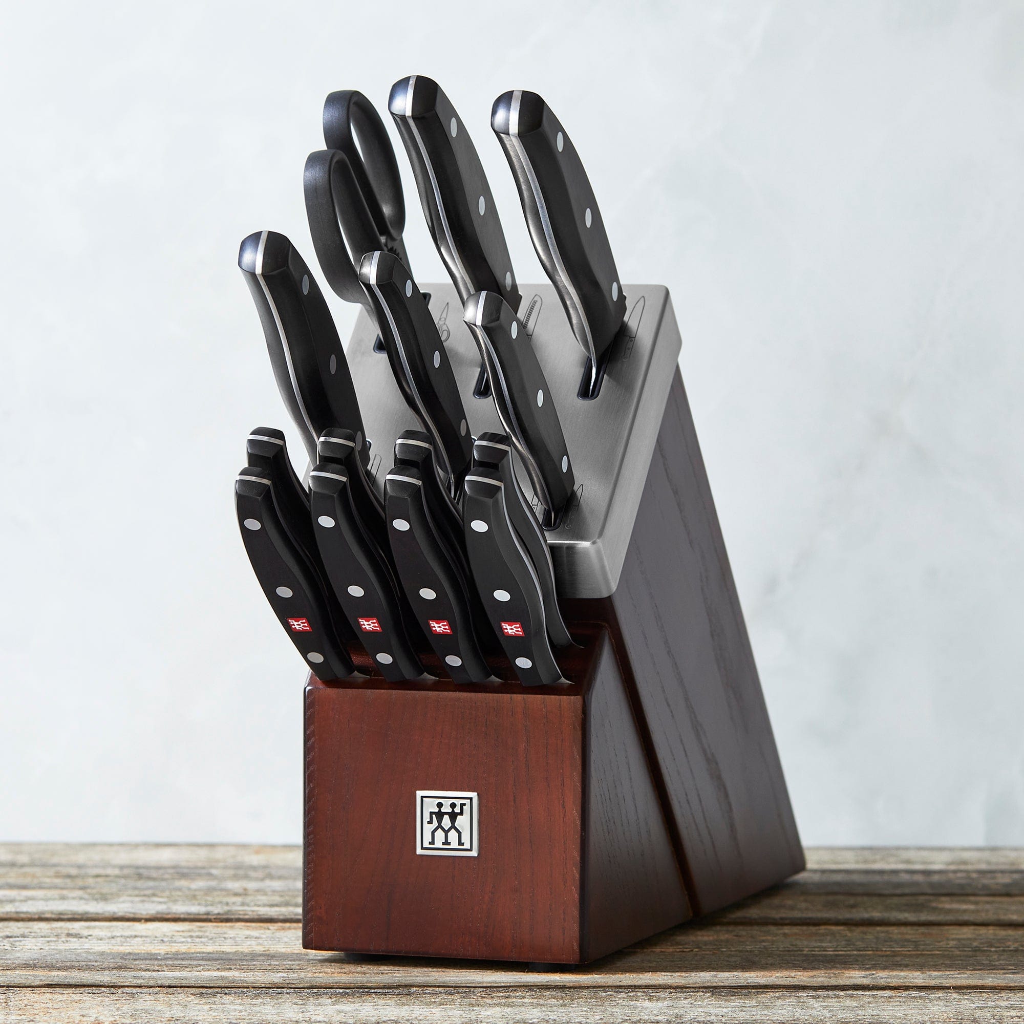 Zwilling Twin Signature 15-pc Self-Sharpening Knife Block Set - Brown