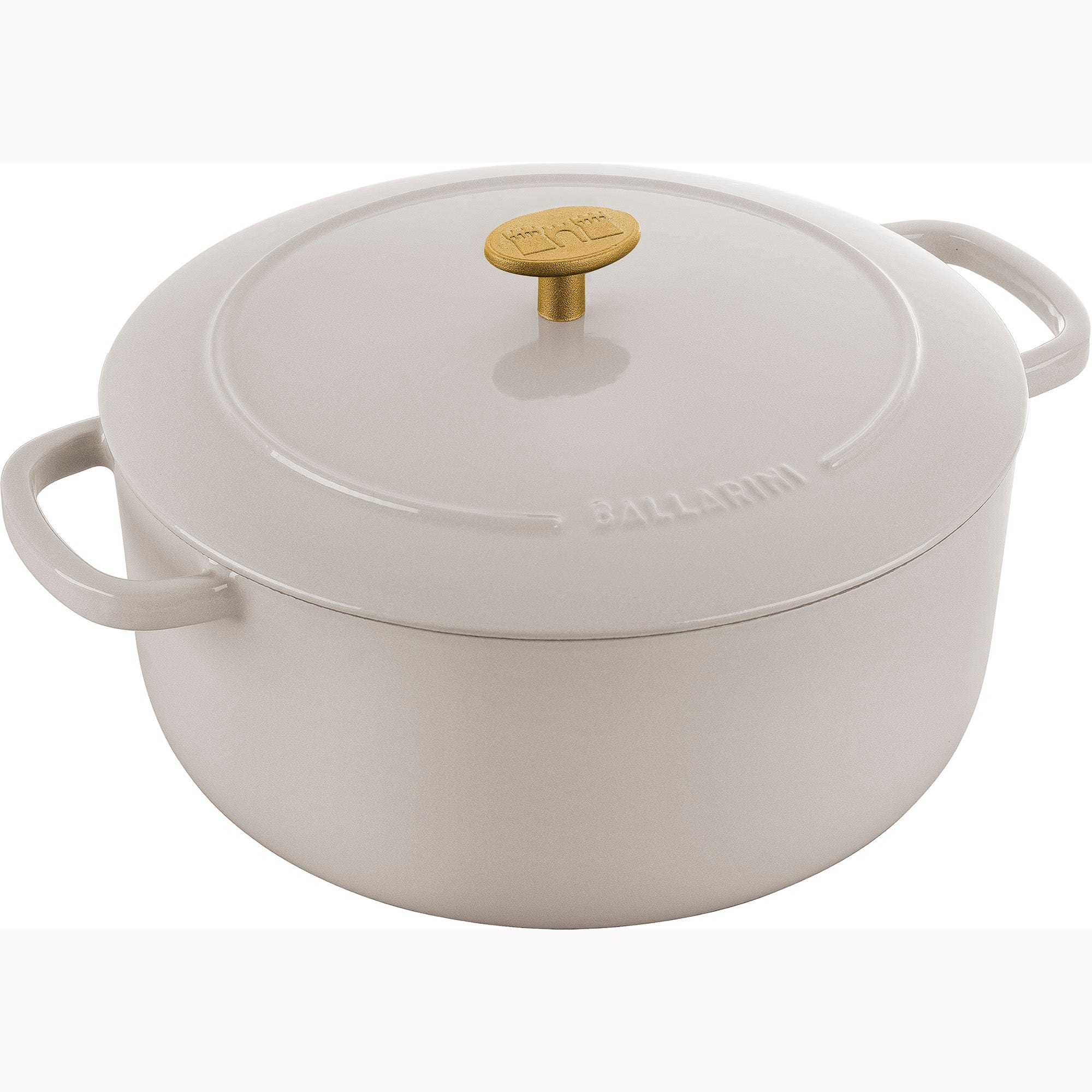 Ballarini Bellamonte Cast Iron 5.75-qt Round Dutch Oven - Crema White