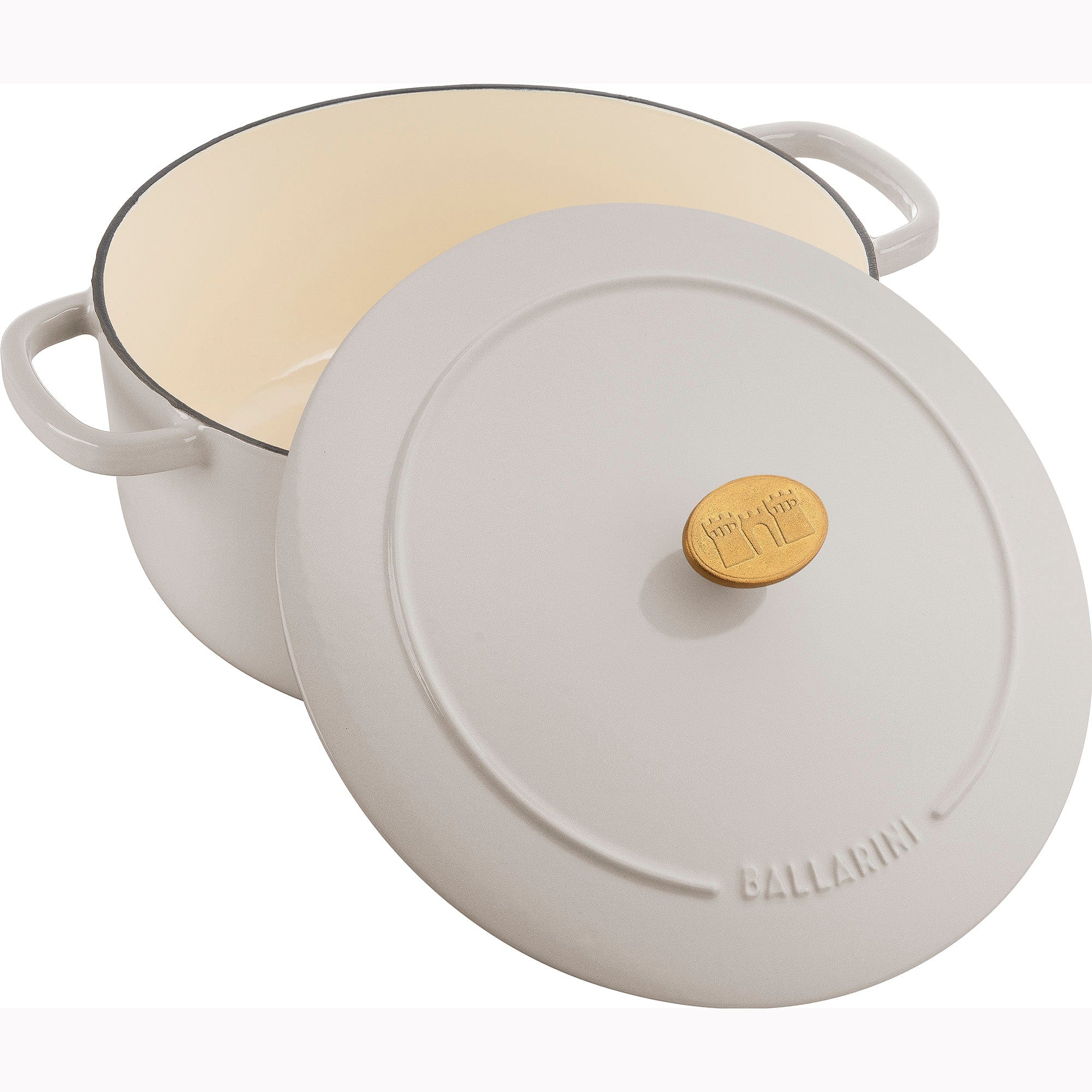 Ballarini Bellamonte Cast Iron 5.75-qt Round Dutch Oven - Crema White