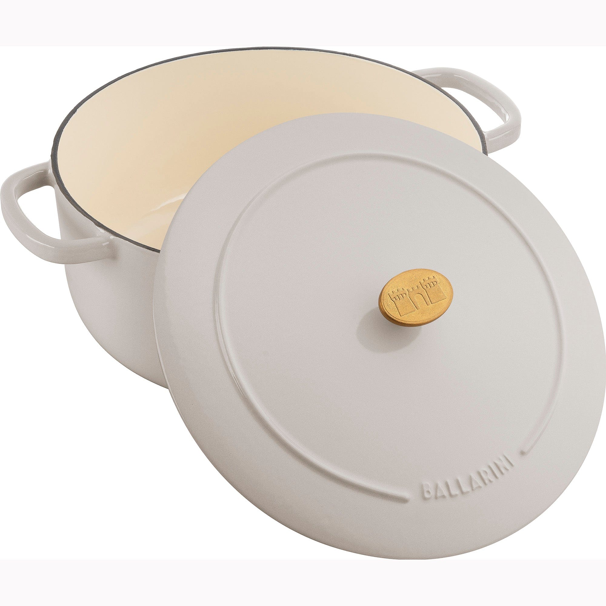 Ballarini Bellamonte Cast Iron 7.5-qt Round Dutch Oven - Crema White