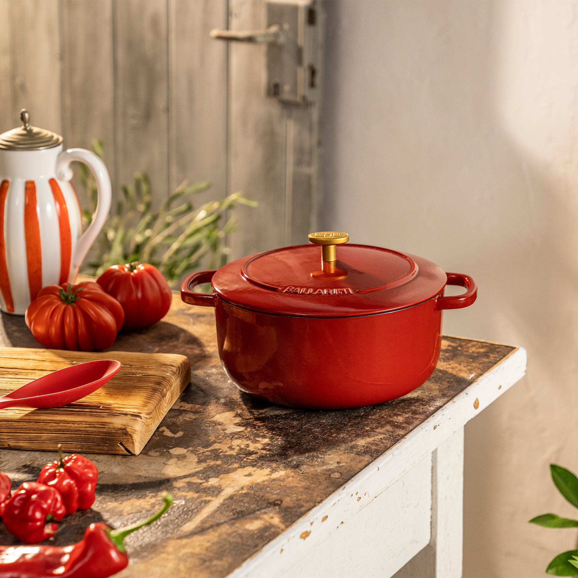 Ballarini Bellamonte Cast Iron 5.75-qt Round Dutch Oven - Pomodoro Red