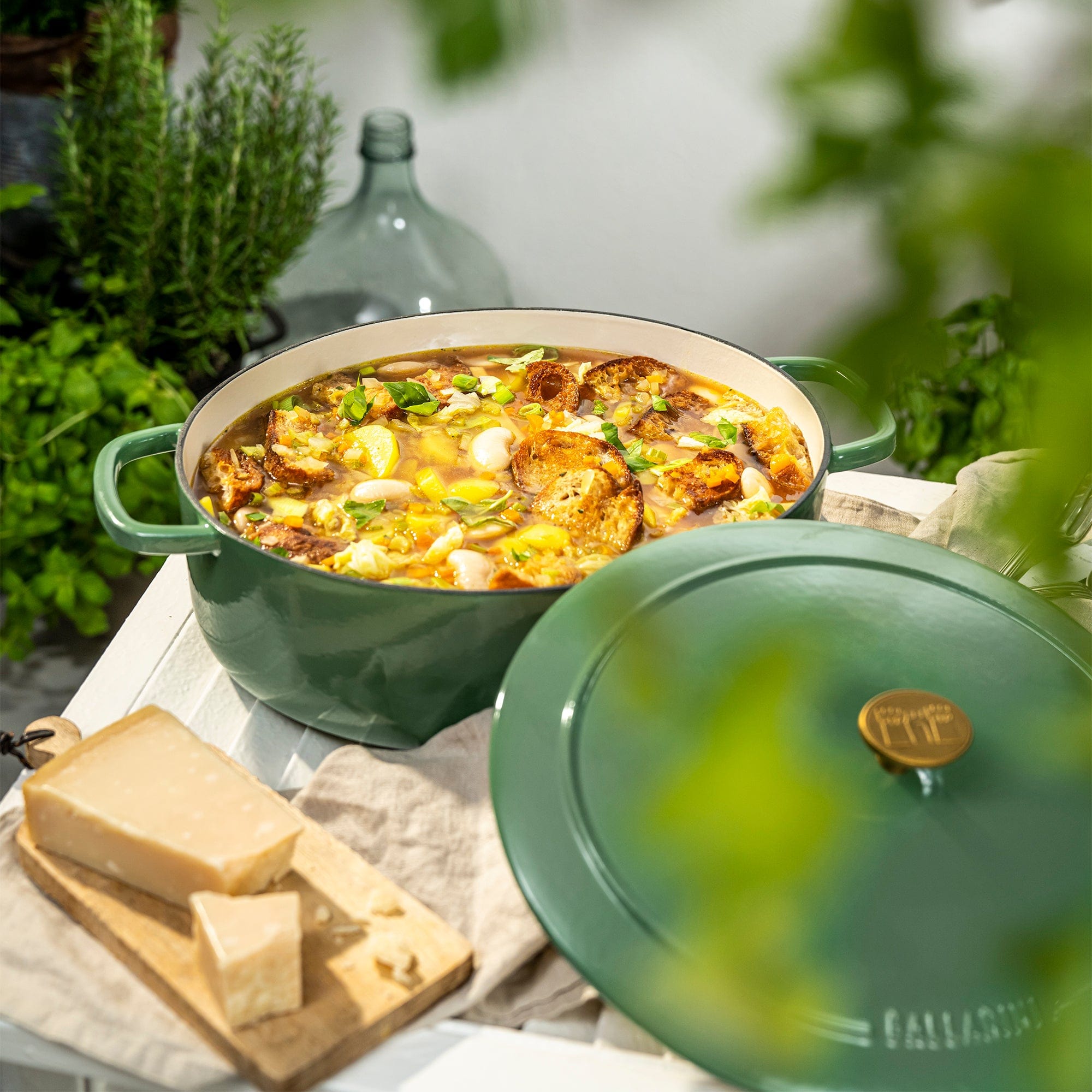 Ballarini Bellamonte Cast Iron 4.75-qt Oval Dutch Oven - Saggio Green