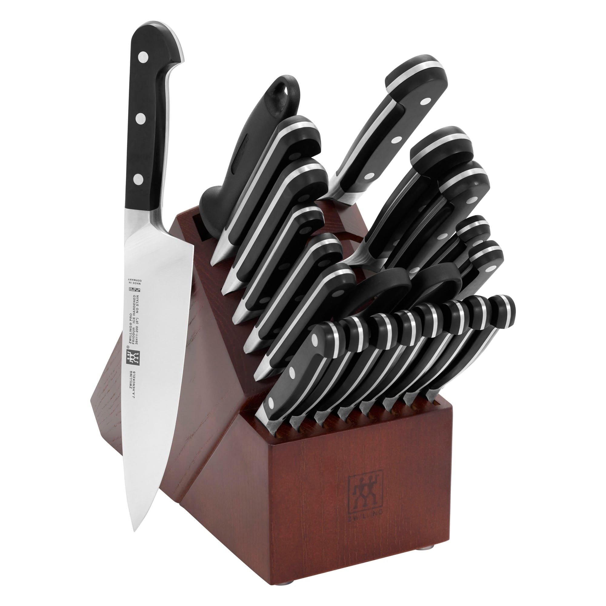 Zwilling Pro 22-pc Knife Block Set with Forged Steak Knives