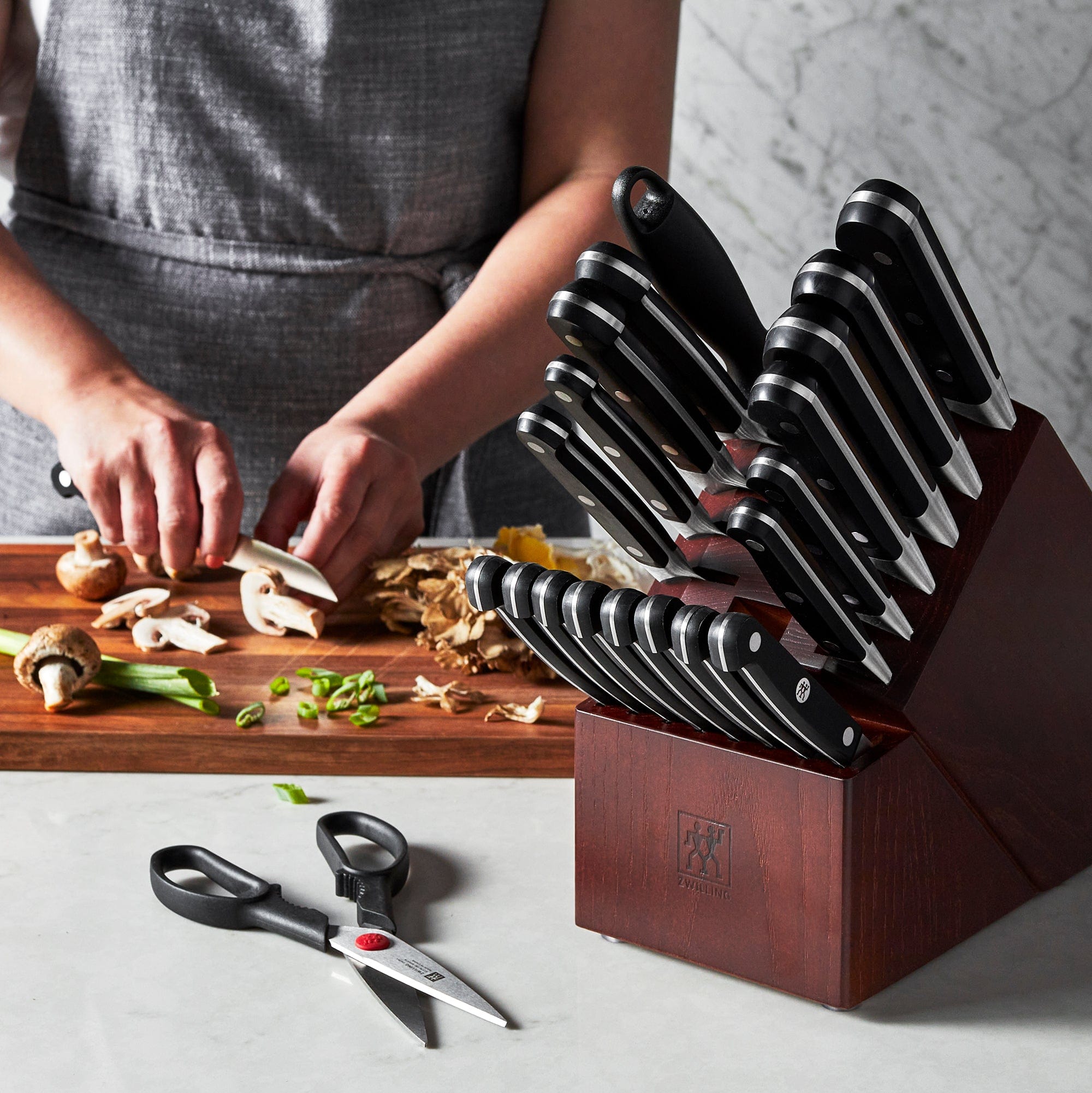 Zwilling Pro 22-pc Knife Block Set with Forged Steak Knives