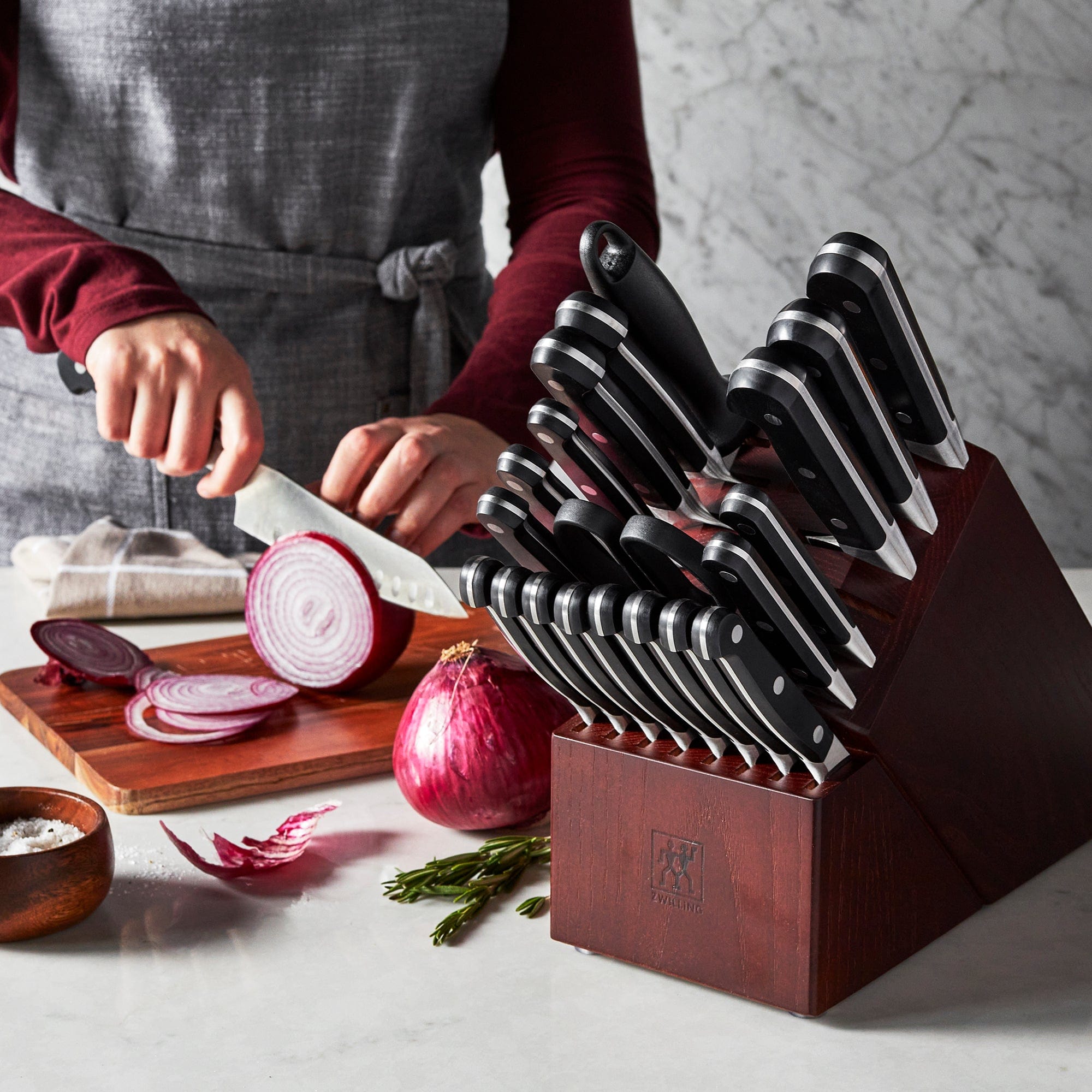 Zwilling Pro 22-pc Knife Block Set with Forged Steak Knives