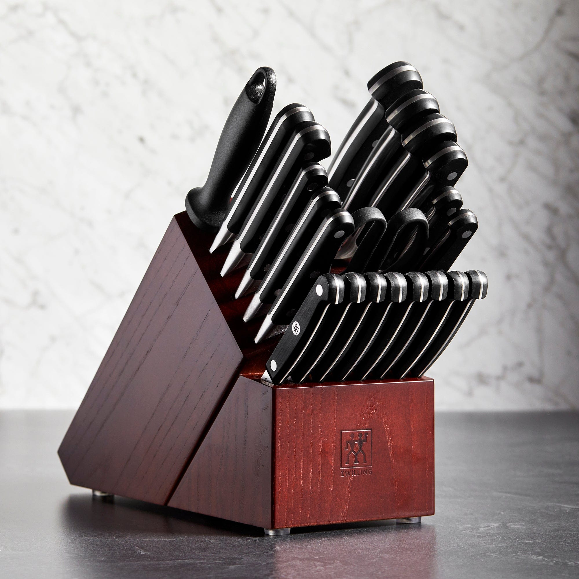 Zwilling Pro 22-pc Knife Block Set with Forged Steak Knives