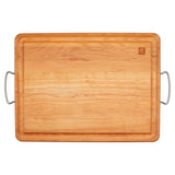 Zwilling Cherry Wood Carving Board with Handles
