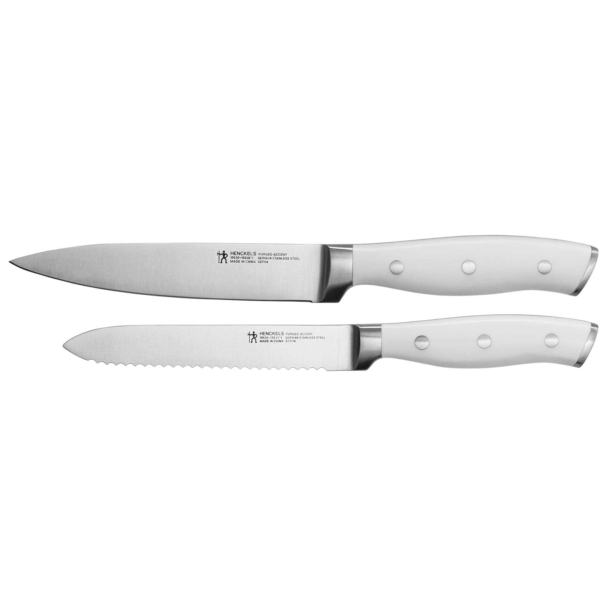 Henckels Forged Accent 2-pc Utility Knife Set - White Handle