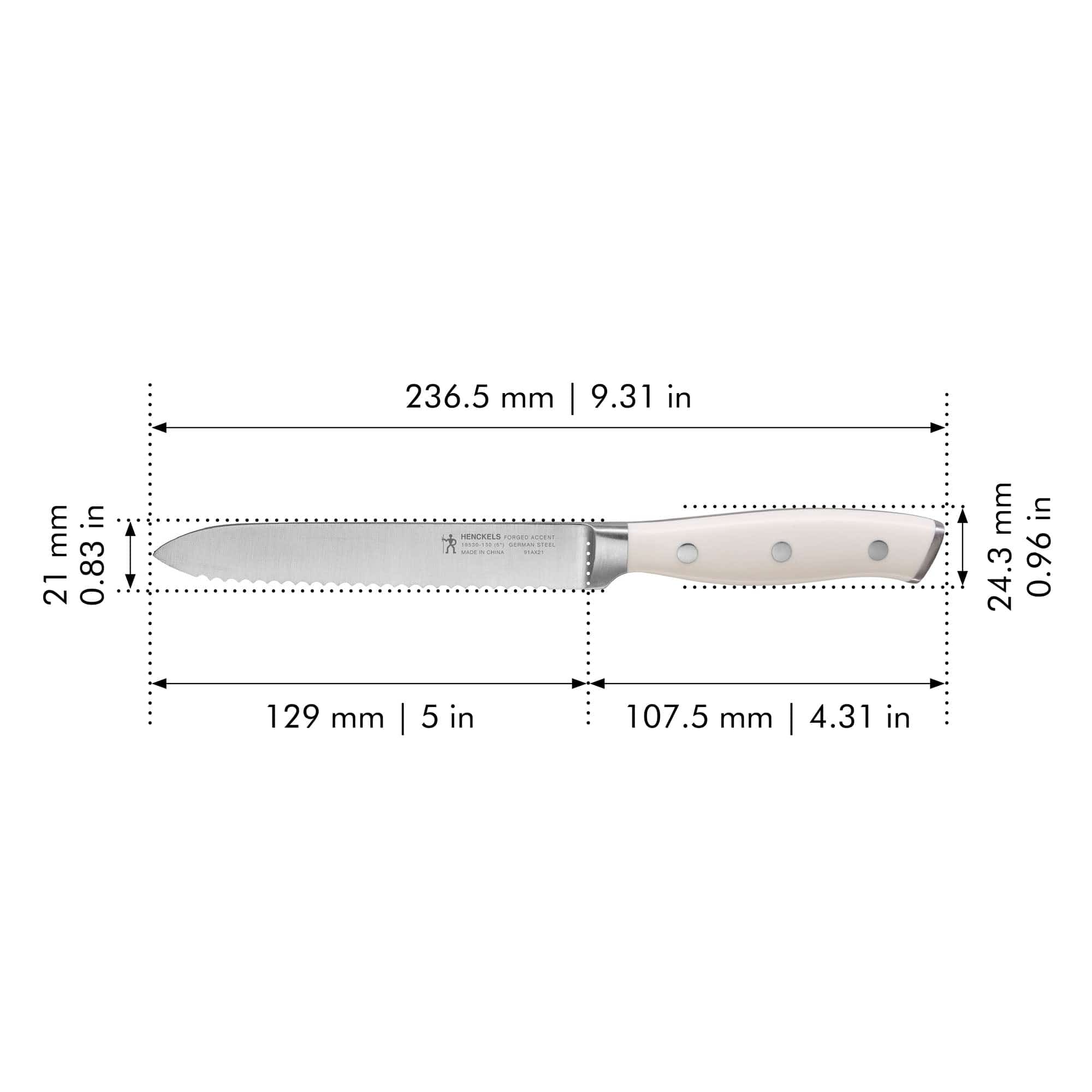 Henckels Forged Accent 2-pc Utility Knife Set - White Handle