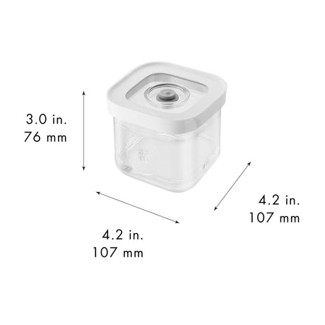 Zwilling Fresh & Save Cube Box, Plastic, Airtight Dry Food Storage Container, Small Cube, S Container, .34-qt