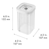Zwilling Fresh & Save Cube Boxes, Plastic, Airtight Dry Food Storage Container, Small Medium Height Cube, 2S Container, .87-qt