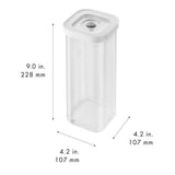 Zwilling Fresh & Save Cube Boxes, Plastic, Airtight Dry Food Storage Container, Small Tall Cube, 3S Container, 1.4-qt