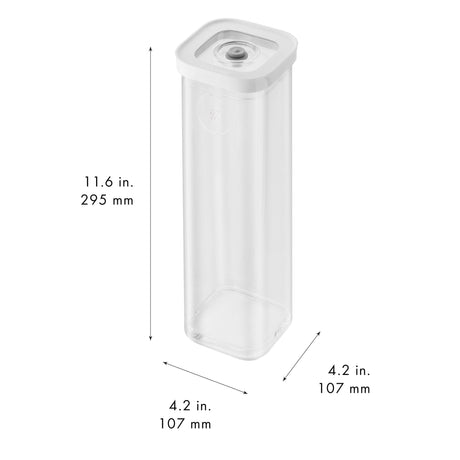 Zwilling Fresh & Save Cube Boxes, Plastic, Airtight Dry Food Storage Container, Small X-Tall Cube, 4S Container, 1.8-qt