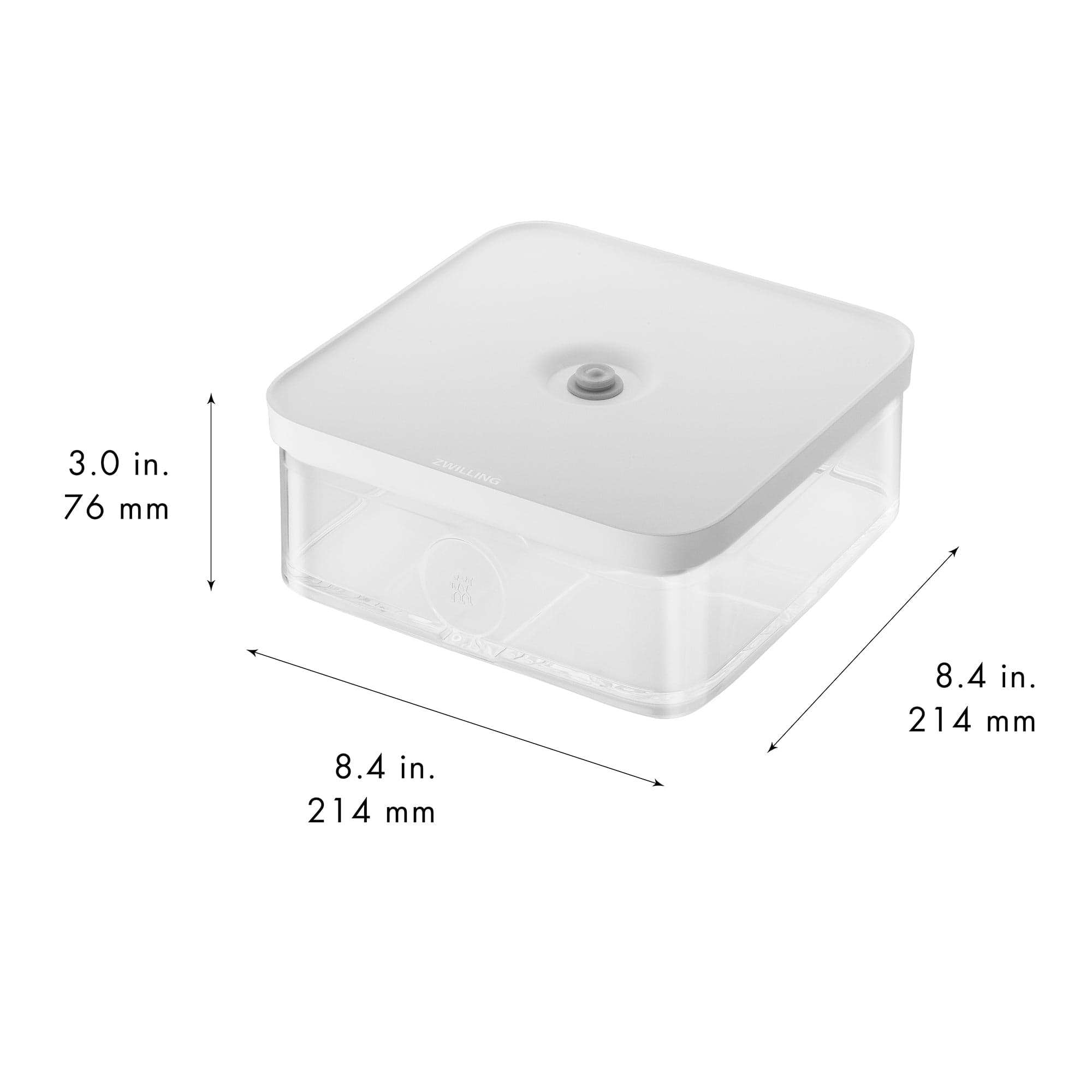 Zwilling Fresh & Save Cube Box, Plastic, Airtight Dry Food Storage Container, Large Cube, 1.7-qt