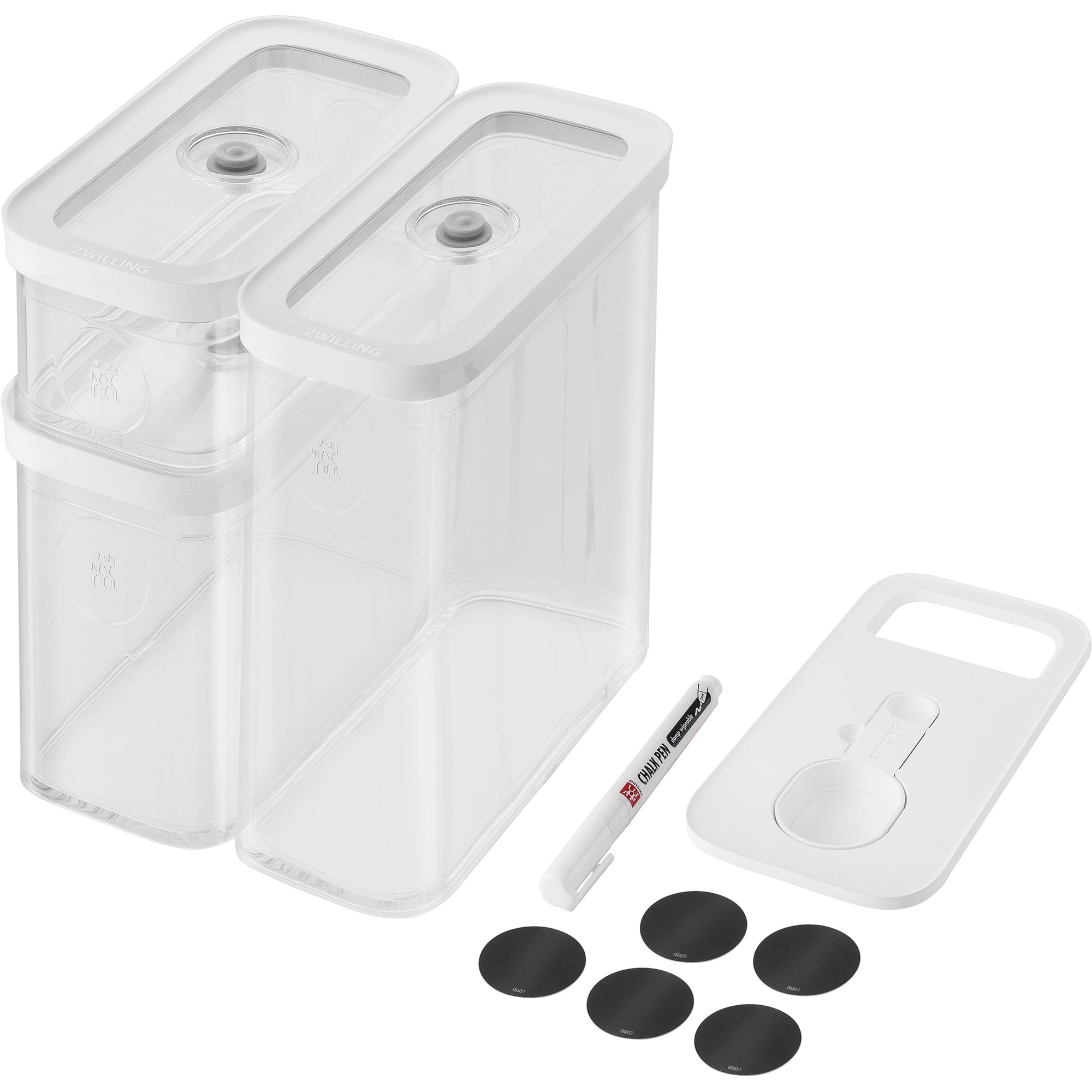 Zwilling Fresh & Save Cube Box Set, 5-pc, Plastic, Airtight Dry Food Storage Container, Medium Cube Set