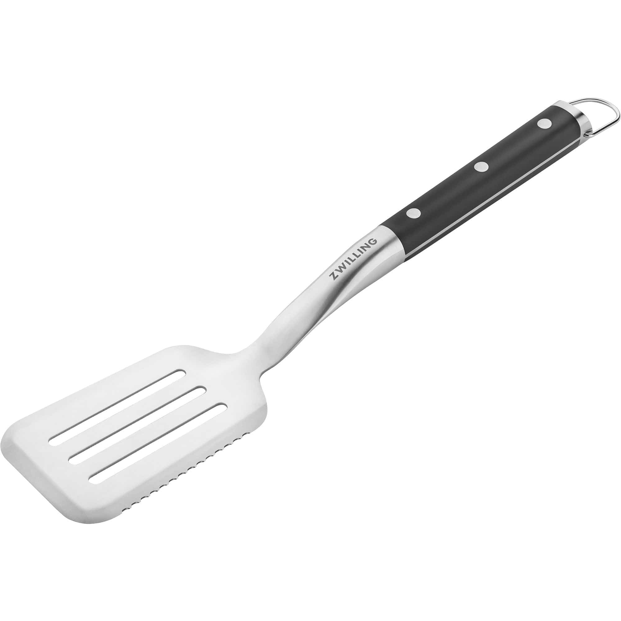 Zwilling BBQ+ 17-inch Triple-Rivet Stainless Steel Grill Spatula with Serrated Edge