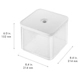Zwilling Fresh & Save Cube Box, Plastic, Airtight Dry Food Storage Container, Large Tall Cube, 2L Container, 4.2-qt
