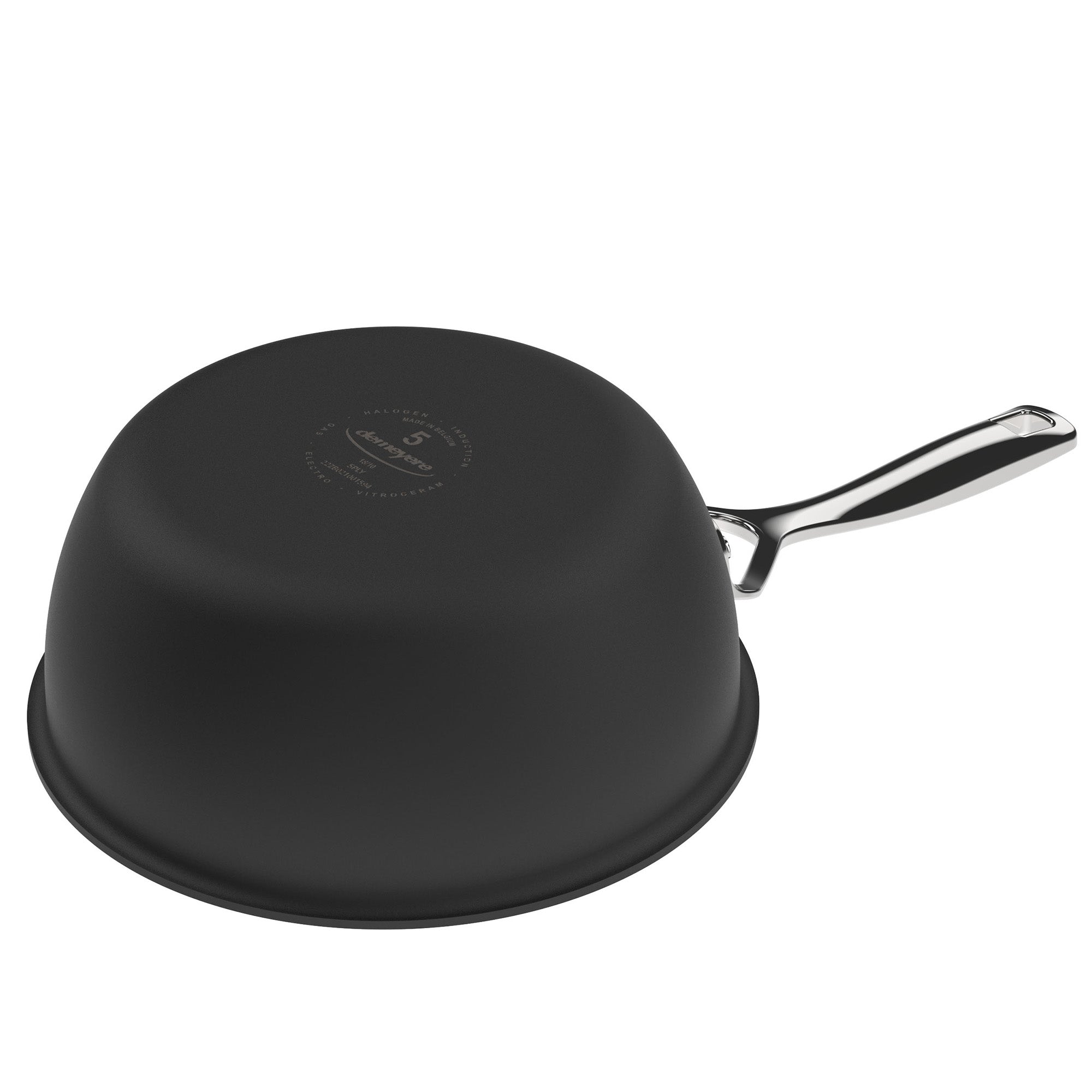 Demeyere Black 5 Stainless Steel with Ceramic exterior coating 2-qt Saucepan with Lid