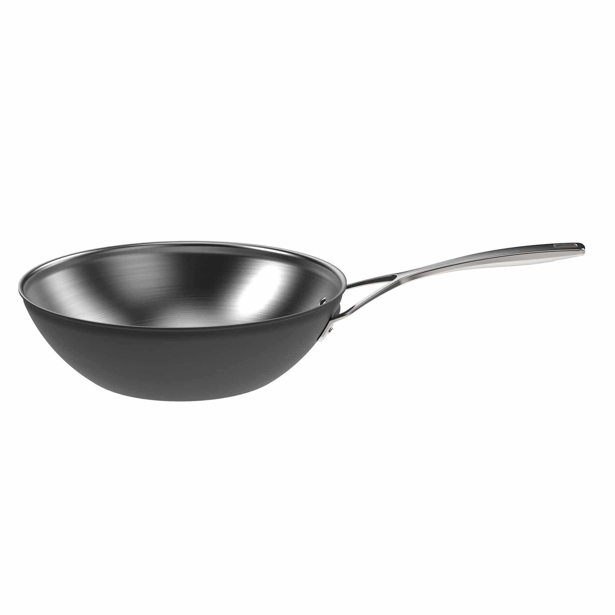 Demeyere Black 5 Stainless Steel Wok, with Ceramic Exterior Coating 3.2-qt