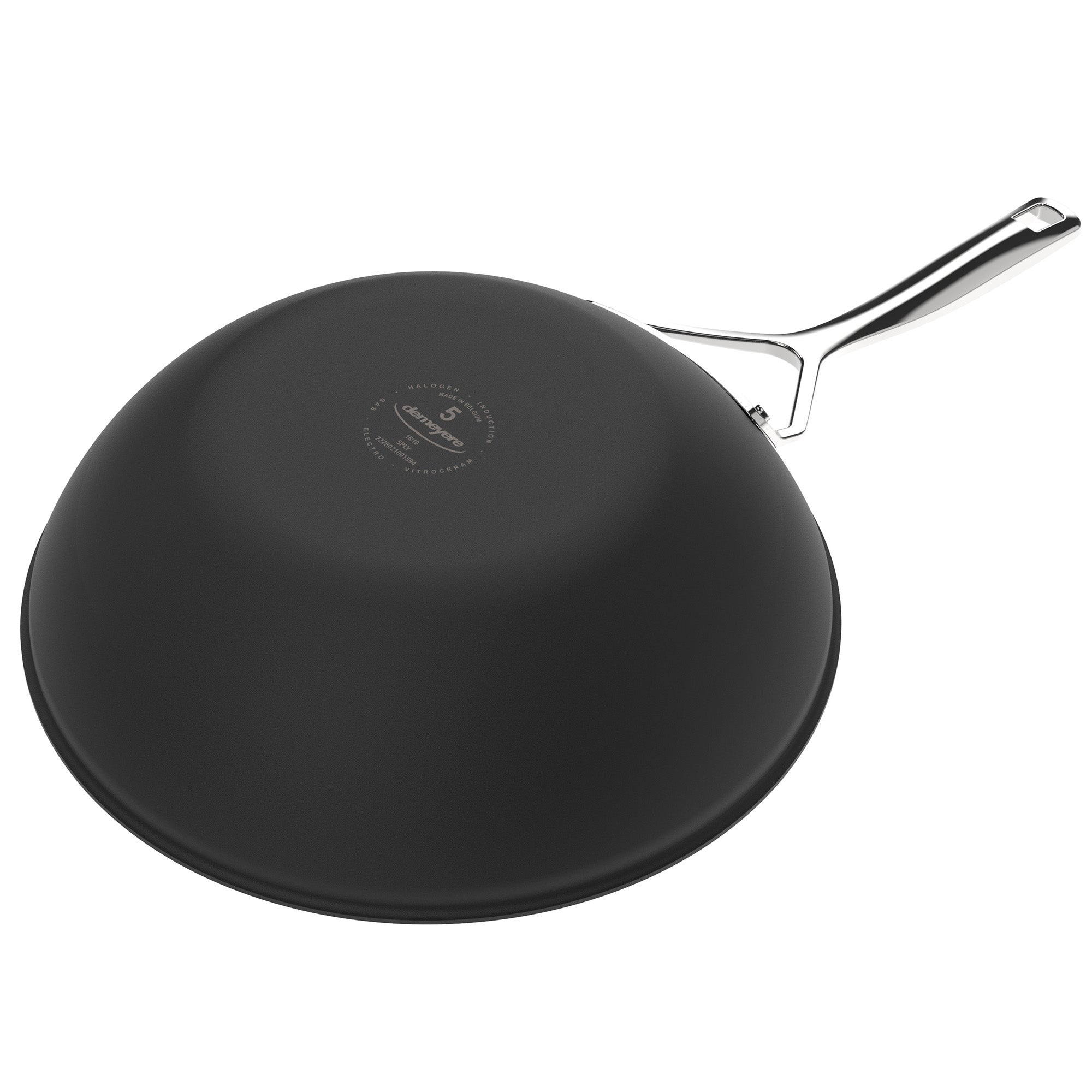 Demeyere Black 5 Stainless Steel Wok, with Ceramic Exterior Coating 3.2-qt