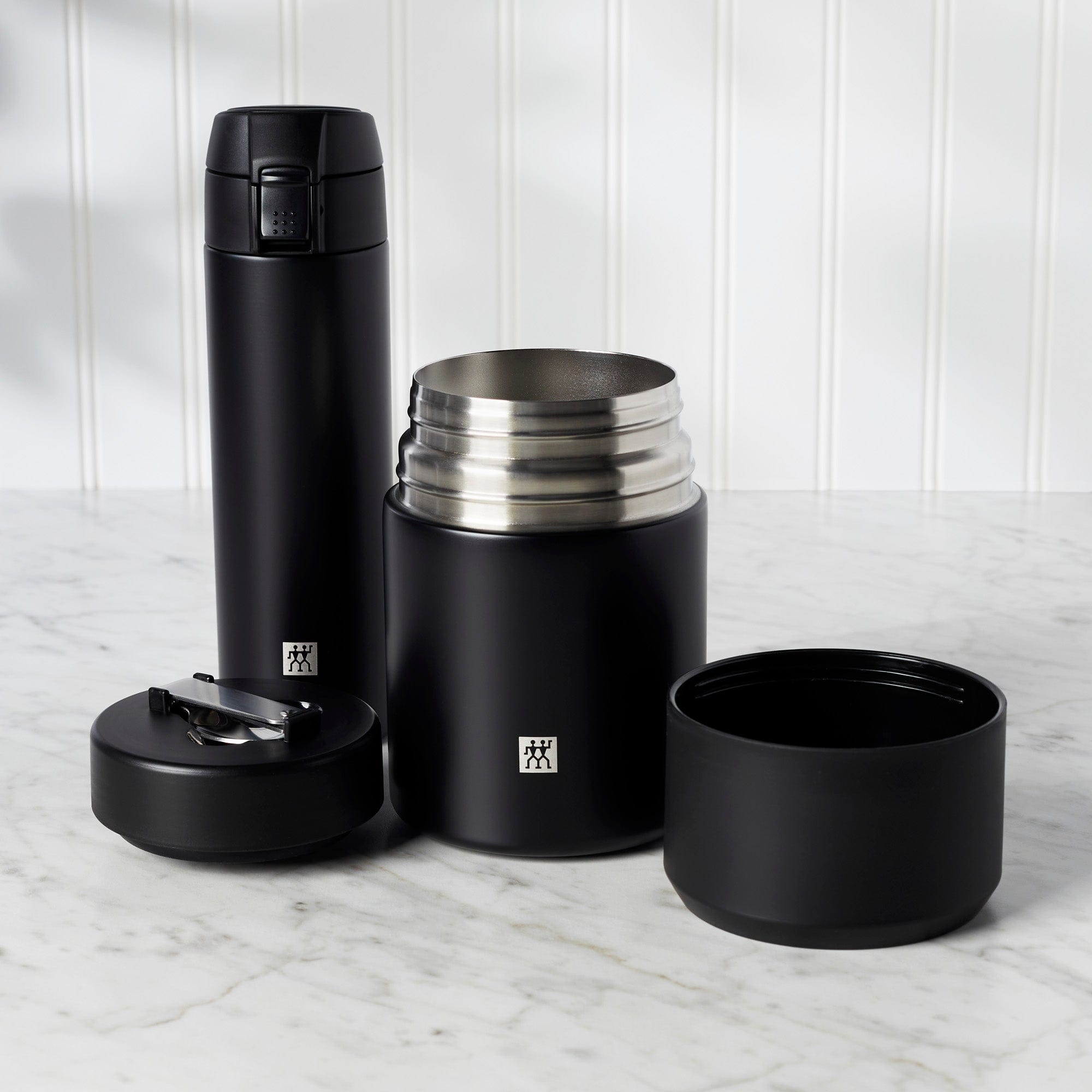 Zwilling Thermo Travel Bottle and Food Jar 2-pc Set - Black