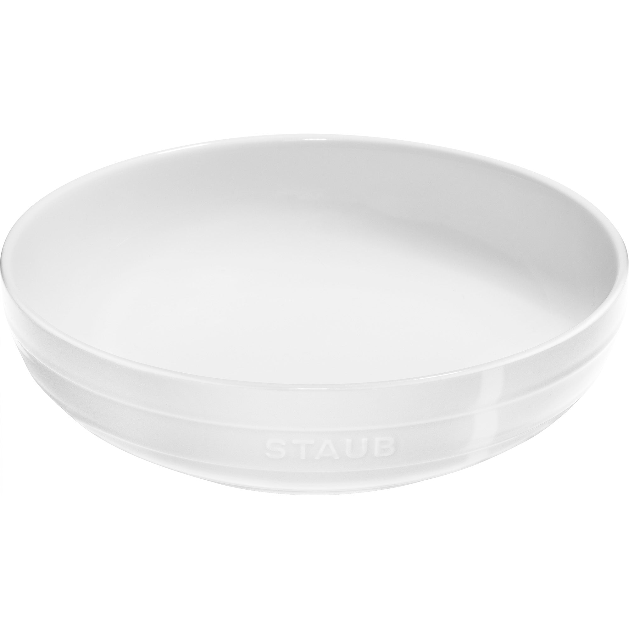 Staub Ceramic 11.5-inch Shallow Serving Bowl - White