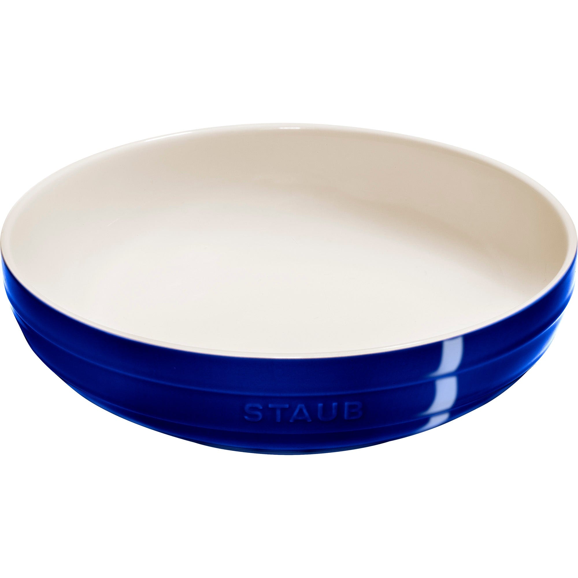 Staub Ceramic 11.5-inch Shallow Serving Bowl - Dark Blue