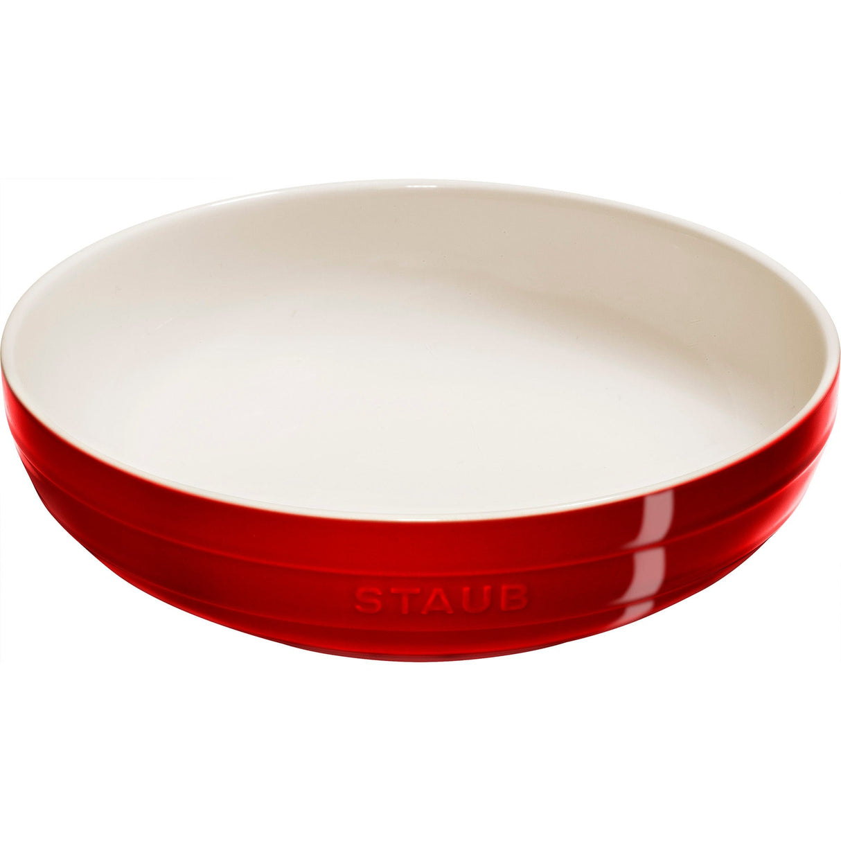 Staub Ceramic 11.5-inch Shallow Serving Bowl - Cherry
