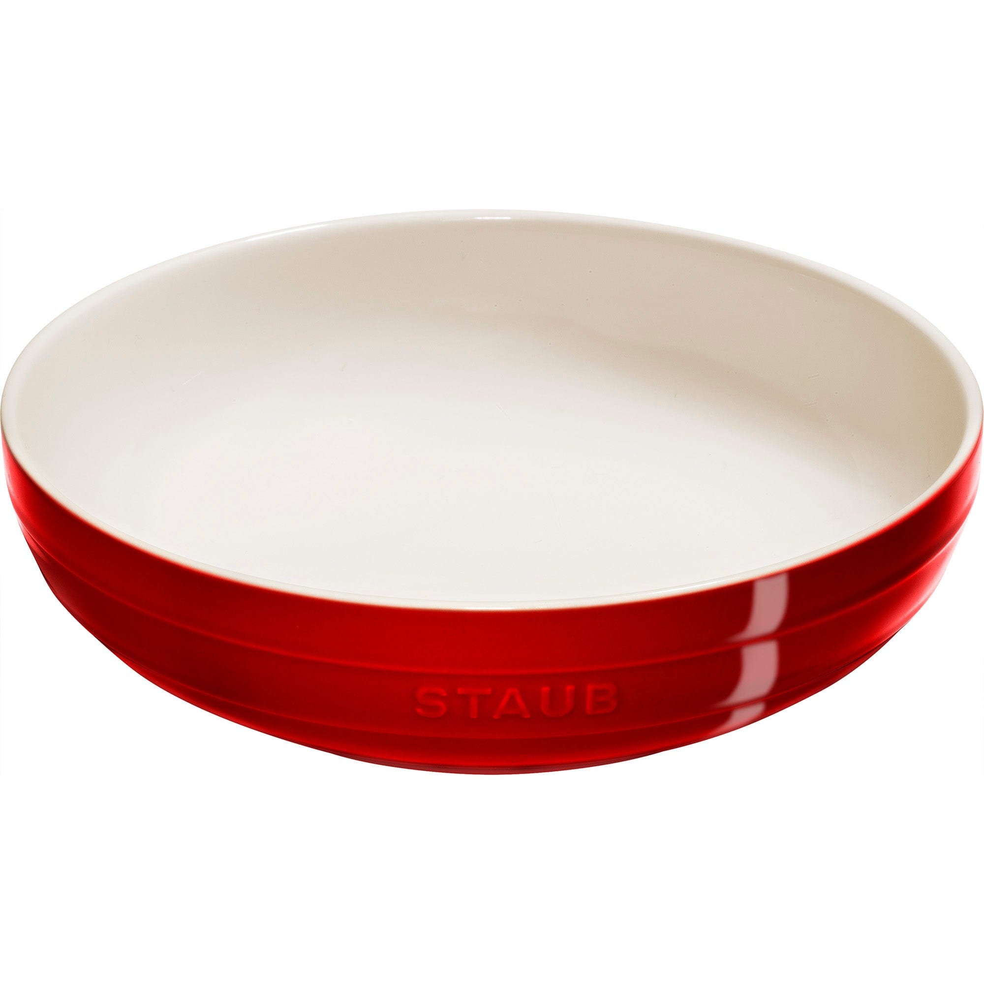 Staub Ceramic 11.5-inch Shallow Serving Bowl - Cherry