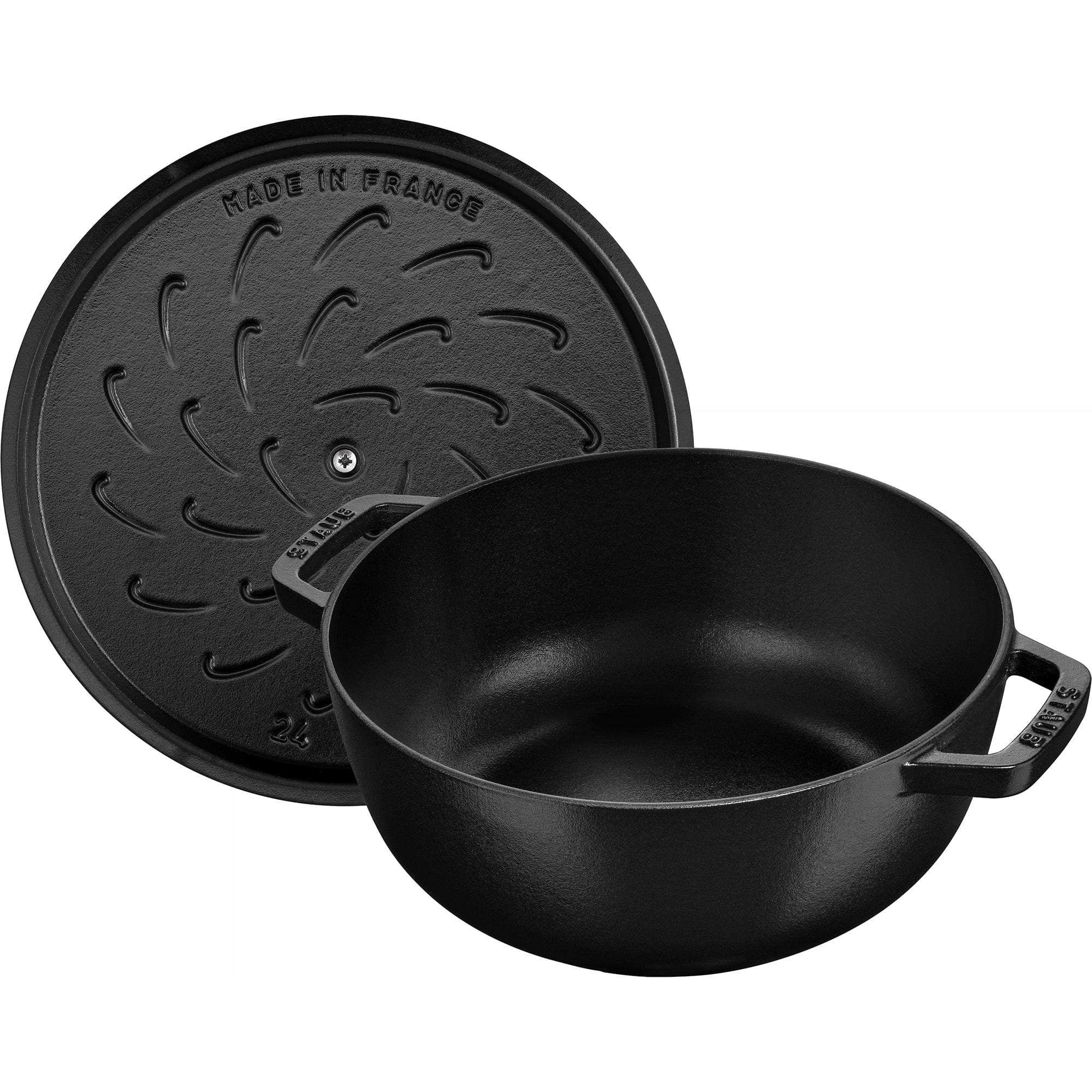 Staub Cast Iron 3.75-qt Essential French Oven with Dragon Lid - Matte Black