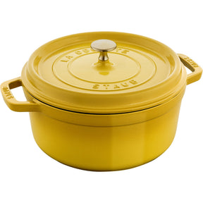 Staub Cast Iron 4-qt Round Dutch Oven - Citron