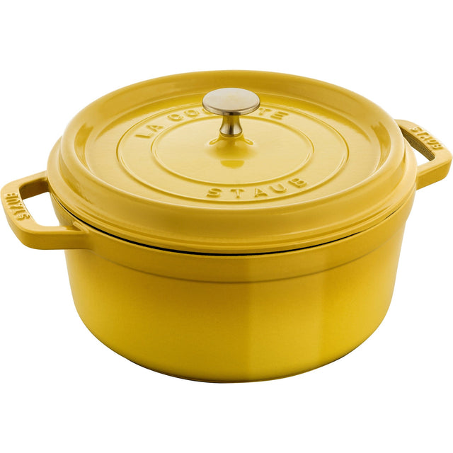Staub Cast Iron 4-qt Round Dutch Oven - Citron