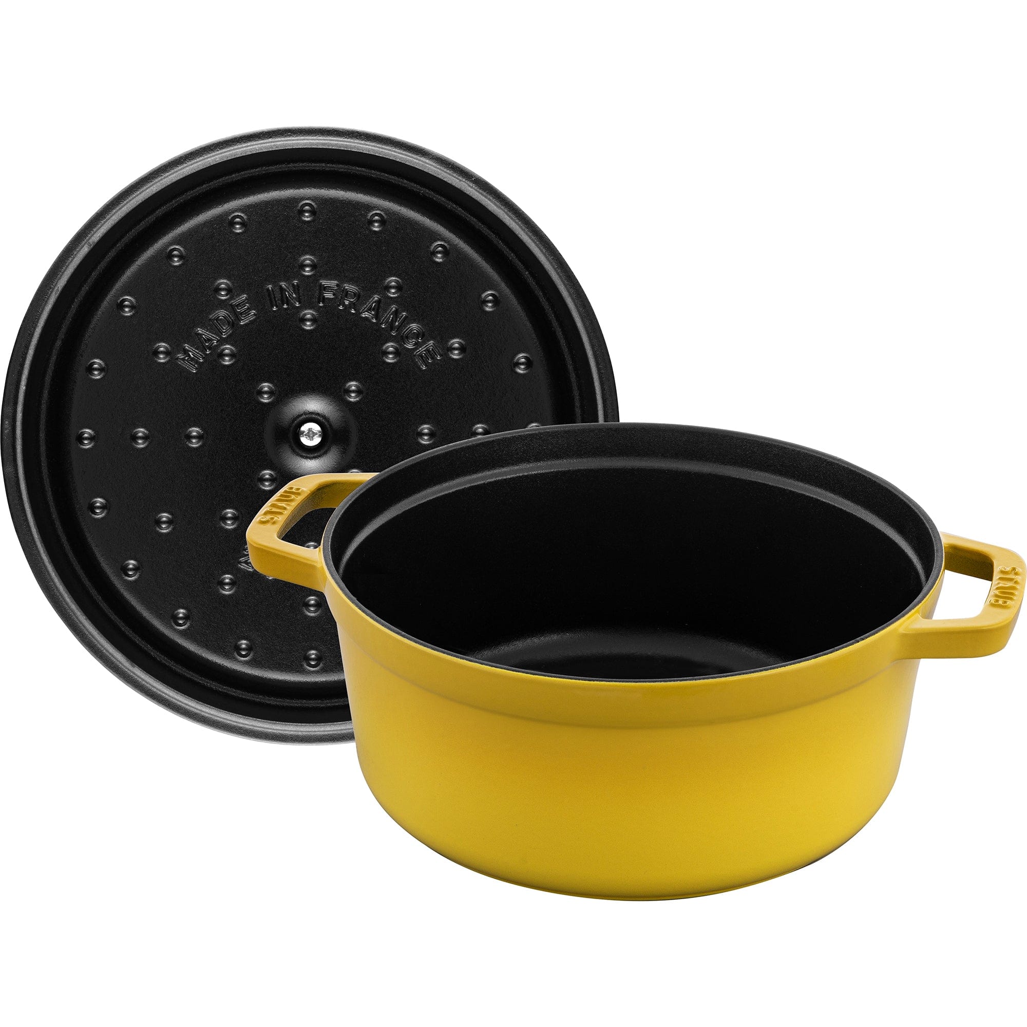 Staub Cast Iron 4-qt Round Dutch Oven - Citron